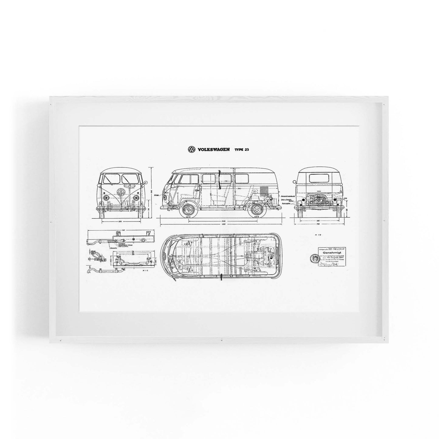 Vintage Volkswagen Camper Patent Wall Art #2 - The Affordable Art Company