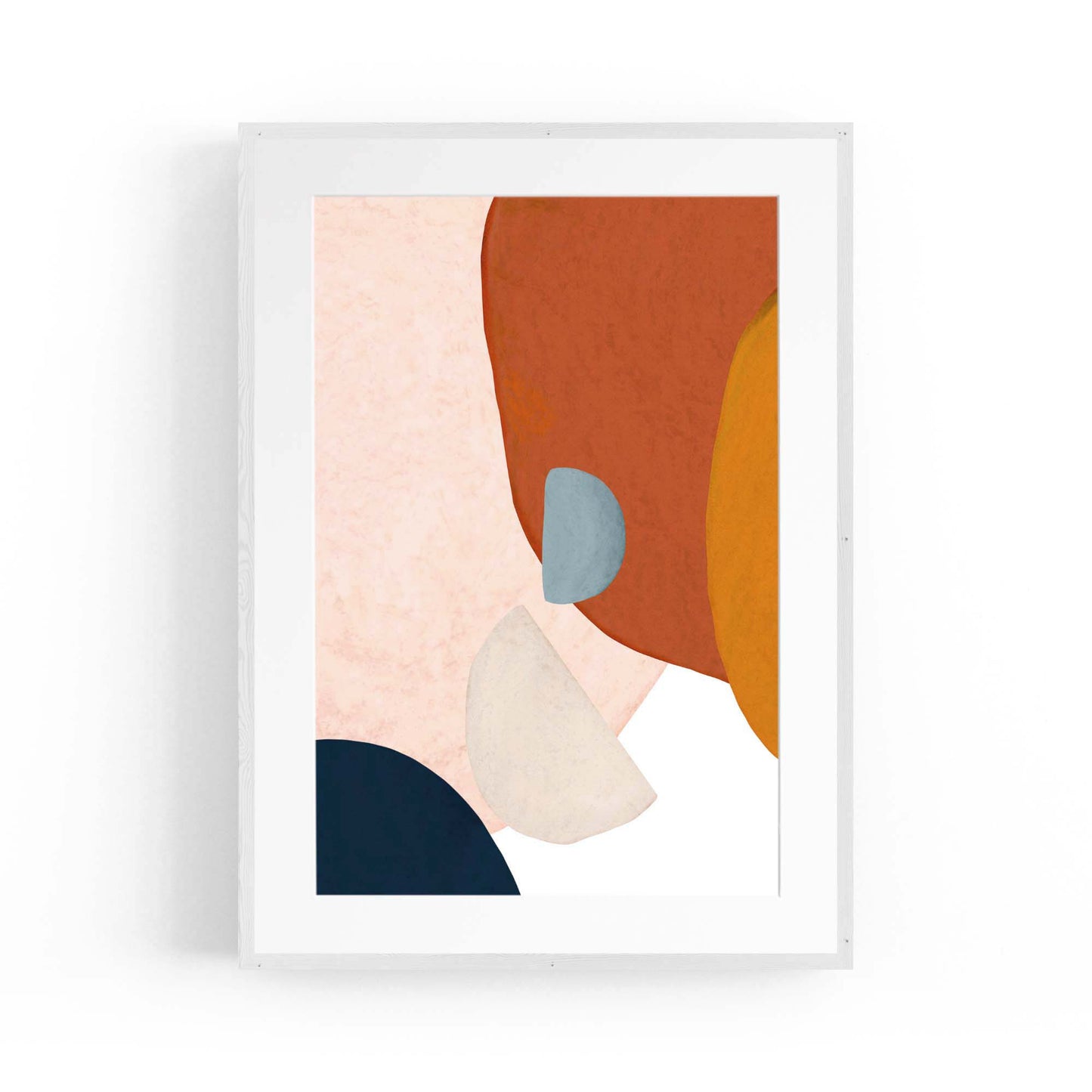 Minimal Pastel Abstract Retro Painting Wall Art #2 - The Affordable Art Company