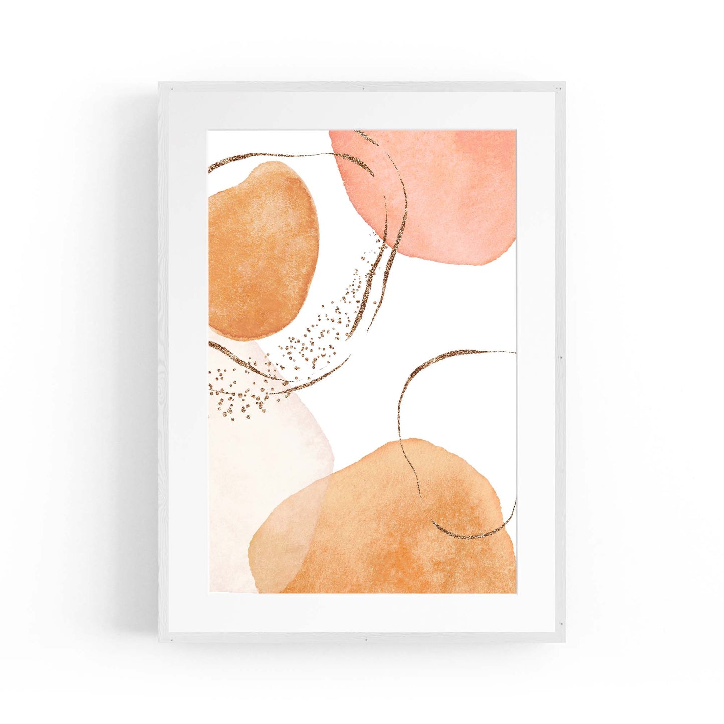 Abstract Modern Watercolour Shapes Painting Wall Art #11 - The Affordable Art Company