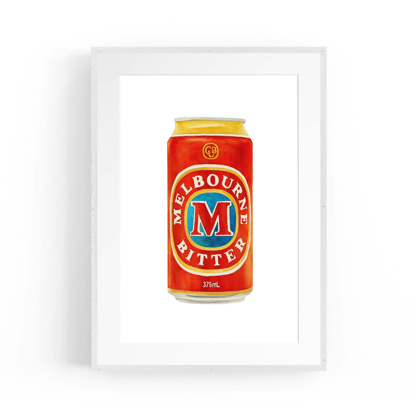 Melbourne Bitter Tinnie Beer Painting Wall Art - The Affordable Art Company