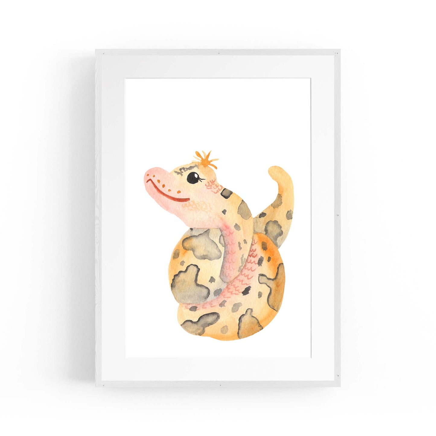 Cartoon Snake Cute Nursery Baby Animal Art - The Affordable Art Company