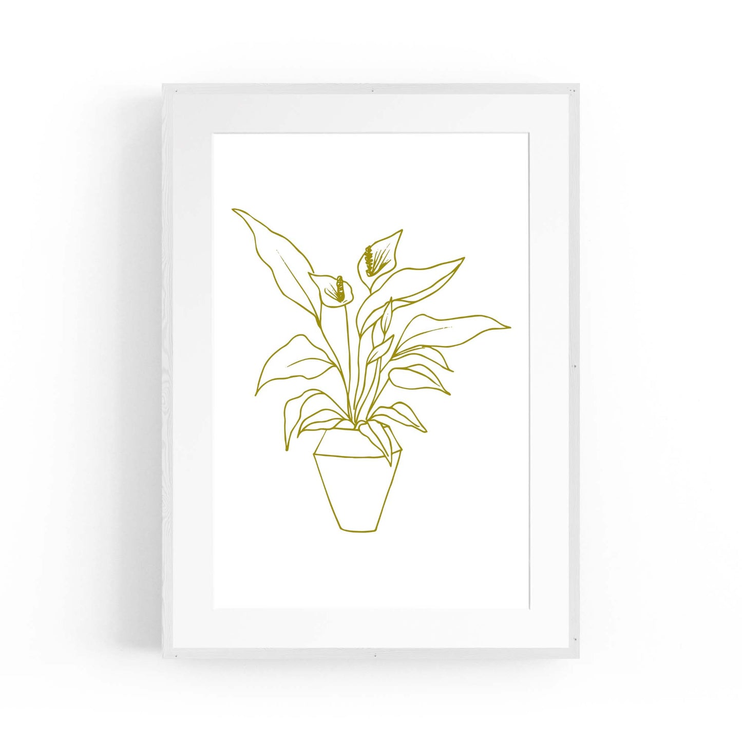 Abstract House Plant Minimal Living Room Wall Art #33 - The Affordable Art Company