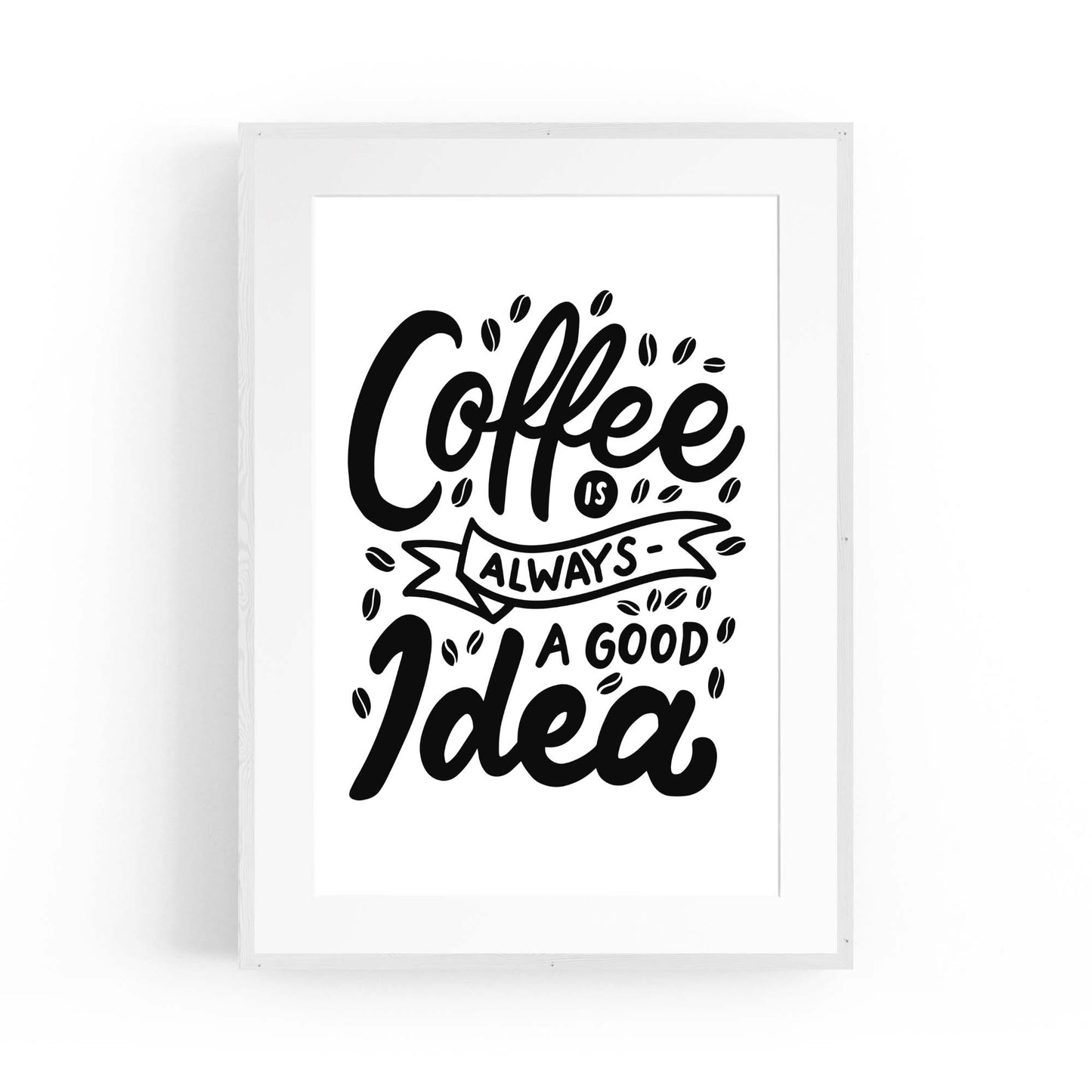 Coffee Quote Minimal Kitchen Cafe Style Wall Art #5 - The Affordable Art Company