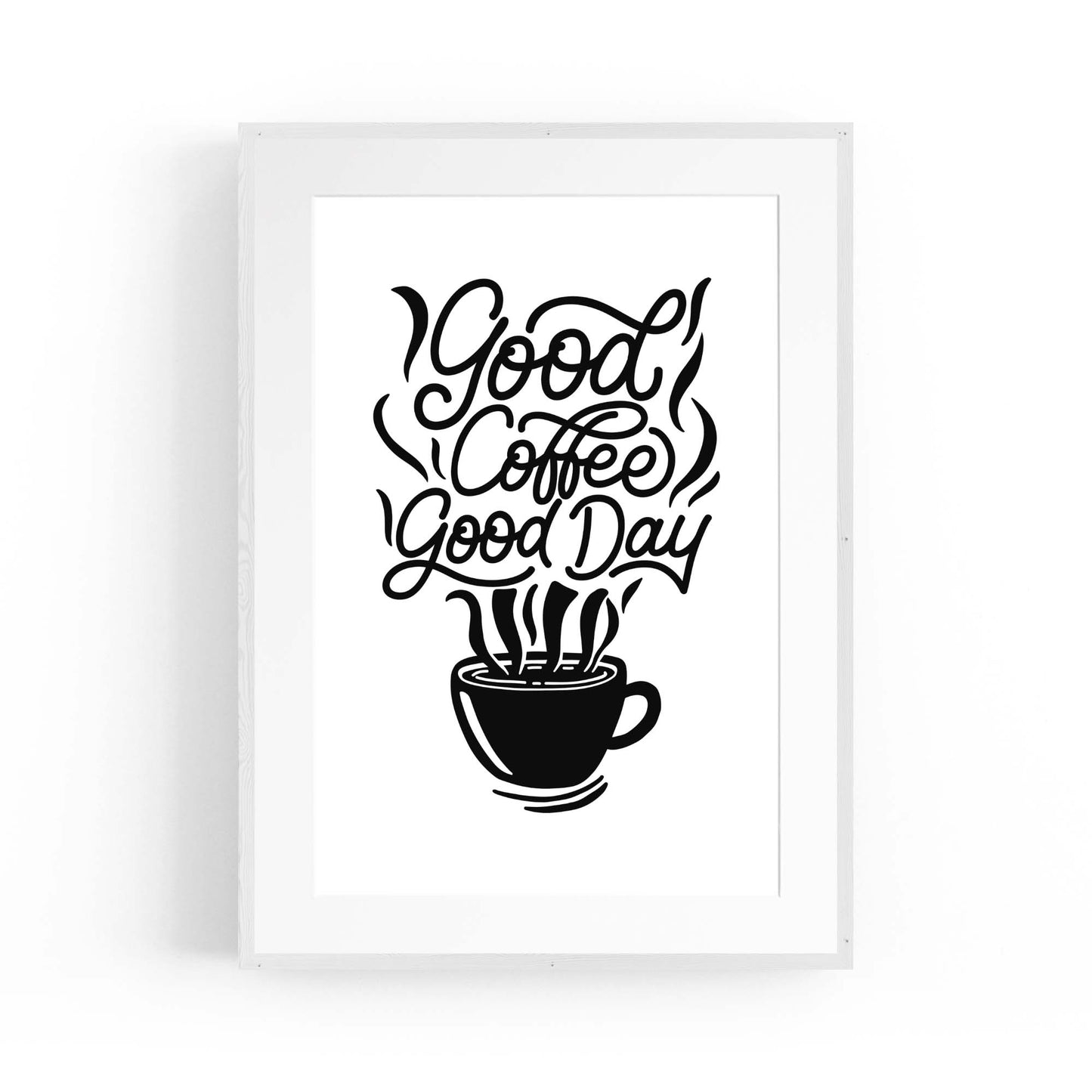 Coffee Quote Minimal Kitchen Cafe Style Wall Art #8 - The Affordable Art Company