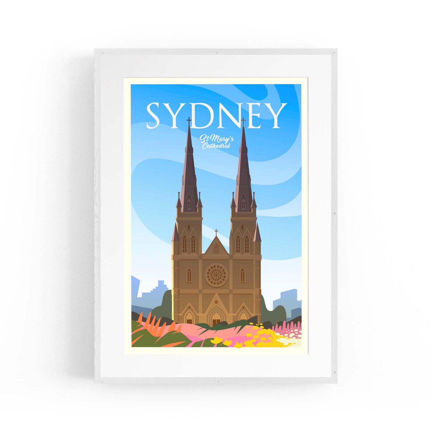 Retro Sydney Australia Vintage Travel Wall Art #1 - The Affordable Art Company