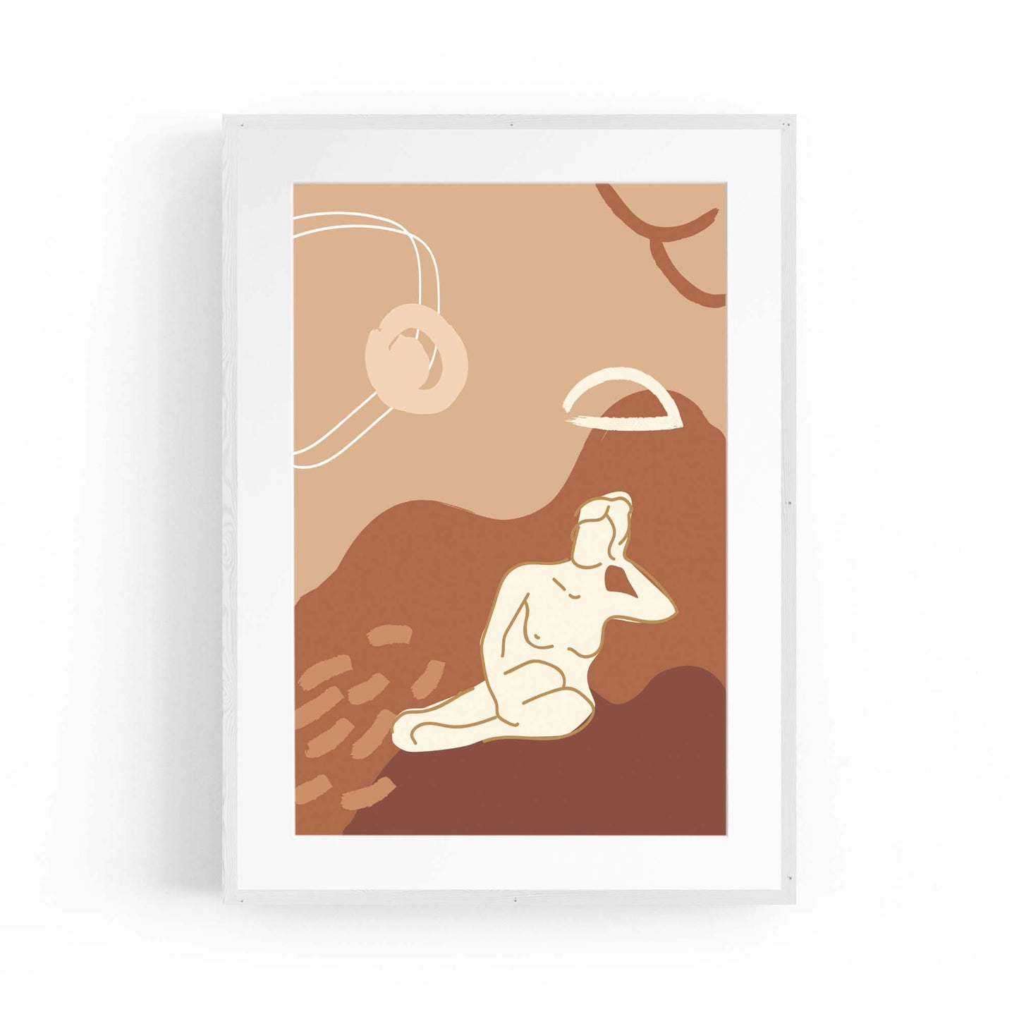 Minimal Greek Goddess Retro Abstract Wall Art - The Affordable Art Company