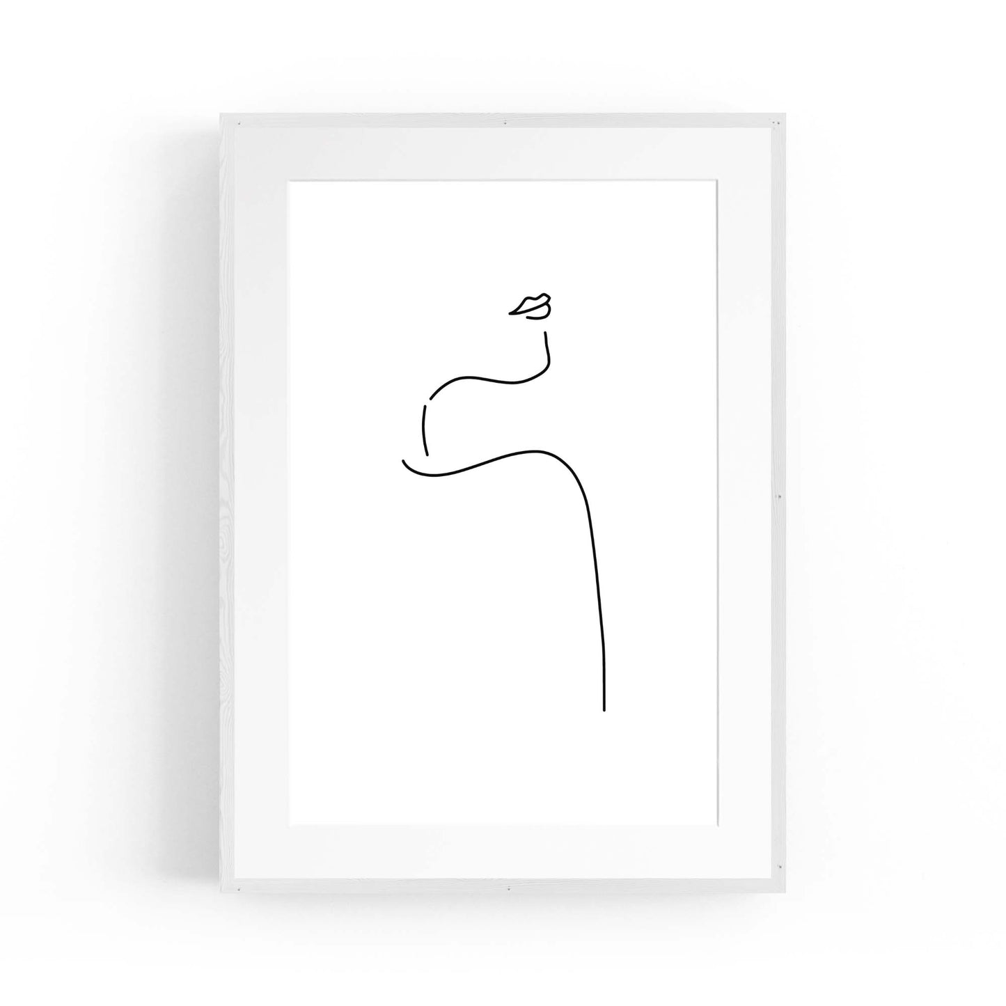 Female Body Nude Minimal Line Drawing Wall Art #3 - The Affordable Art Company