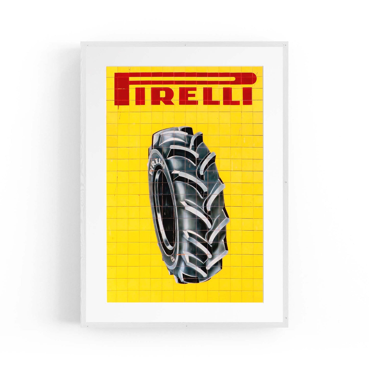 Pirelli Vintage Advert Garage Man Cave Wall Art - The Affordable Art Company