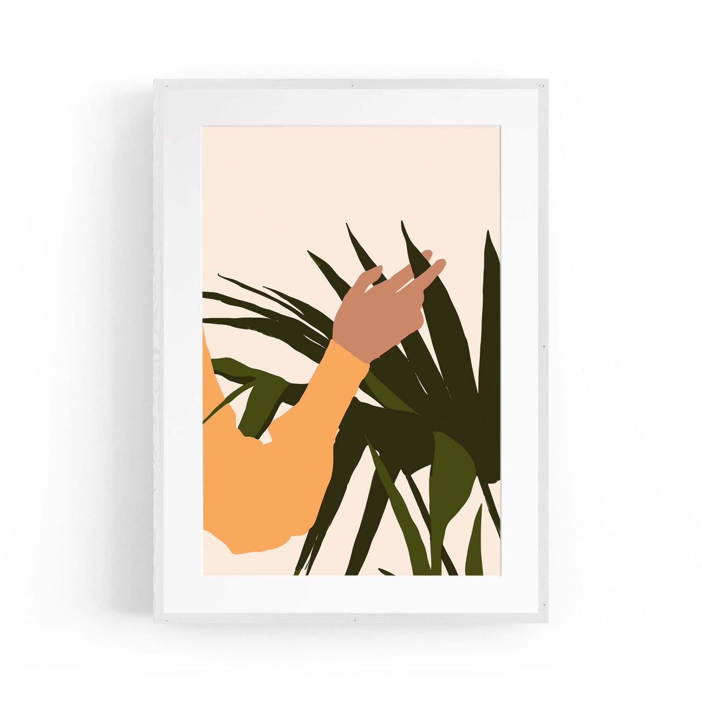 Retro House Plant Modern Pastel Wall Art - The Affordable Art Company