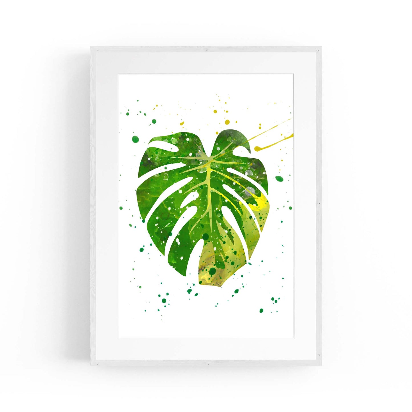 Palm Leaf Tropical Green Minimal Wall Art #2 - The Affordable Art Company