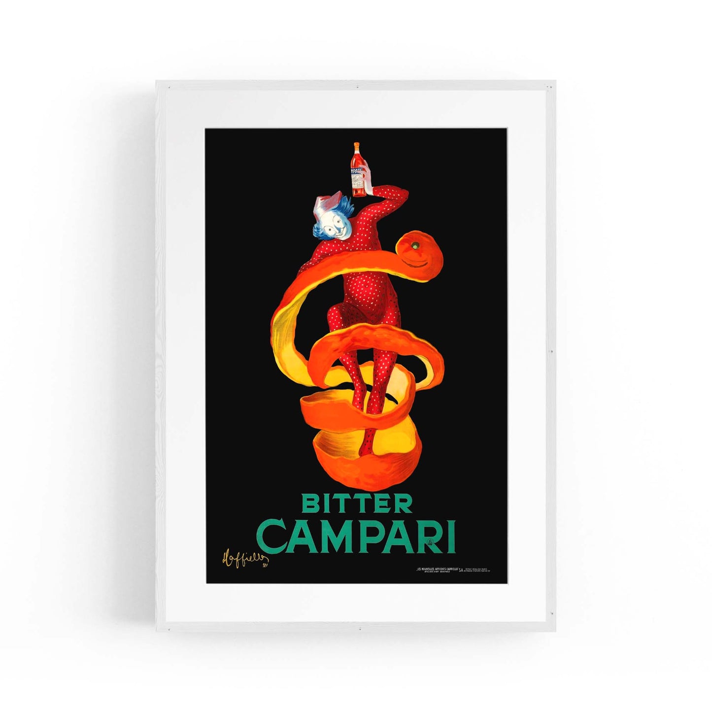 Vintage Campari Orange Peel Cafe Advert Wall Art - The Affordable Art Company