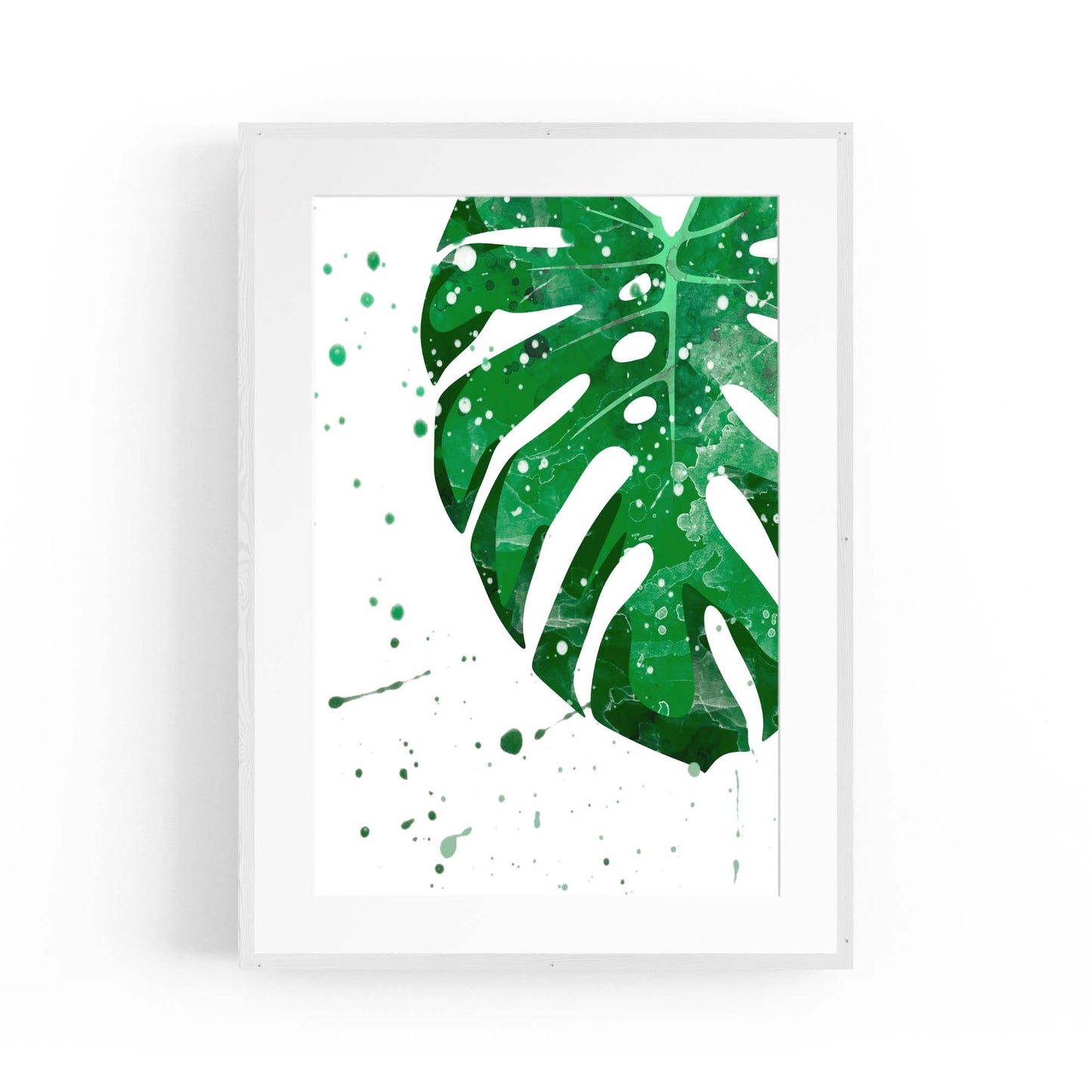 Palm Leaf Tropical Green Minimal Wall Art #5 - The Affordable Art Company