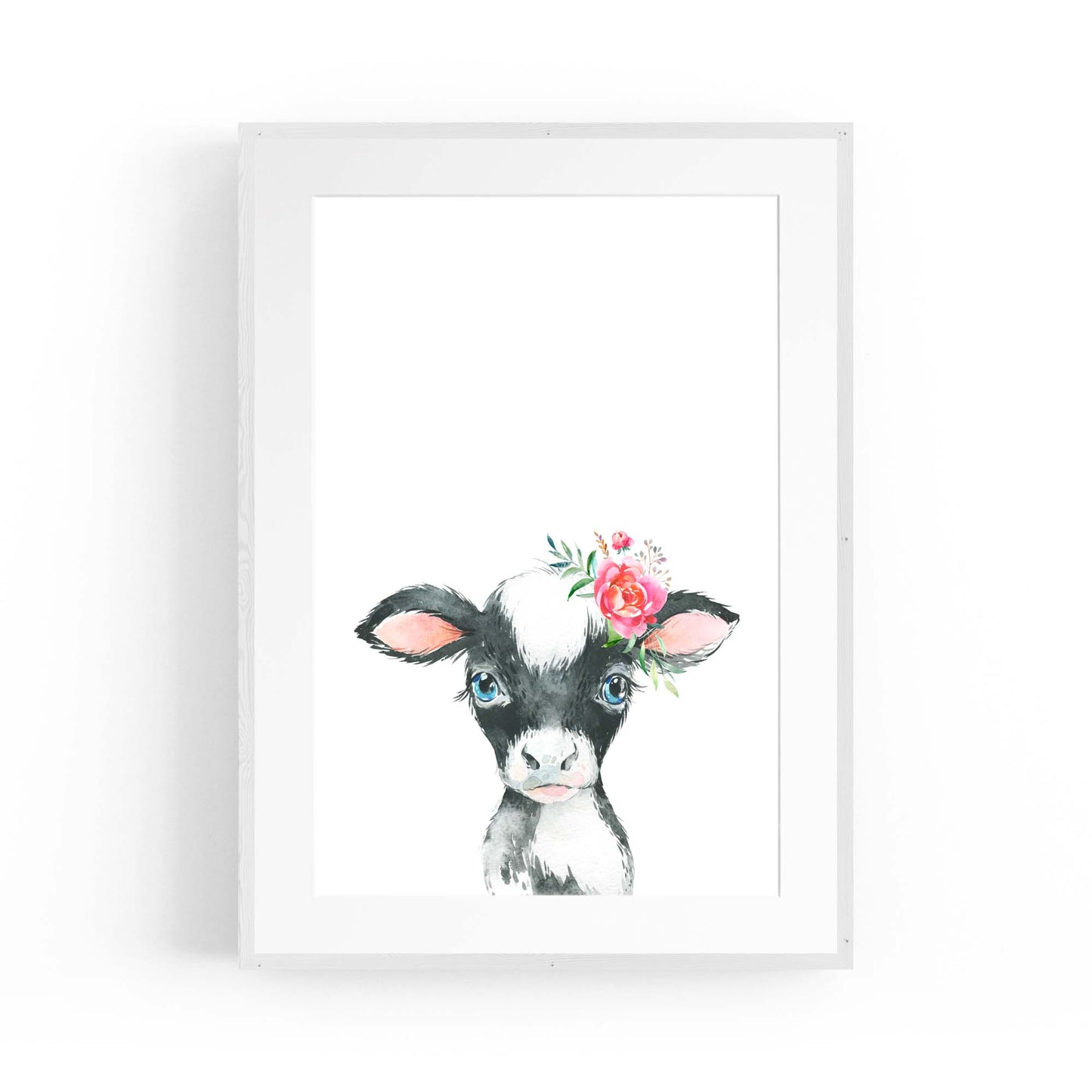 Cute Baby Cow Nursery Animal Gift Wall Art #1 - The Affordable Art Company