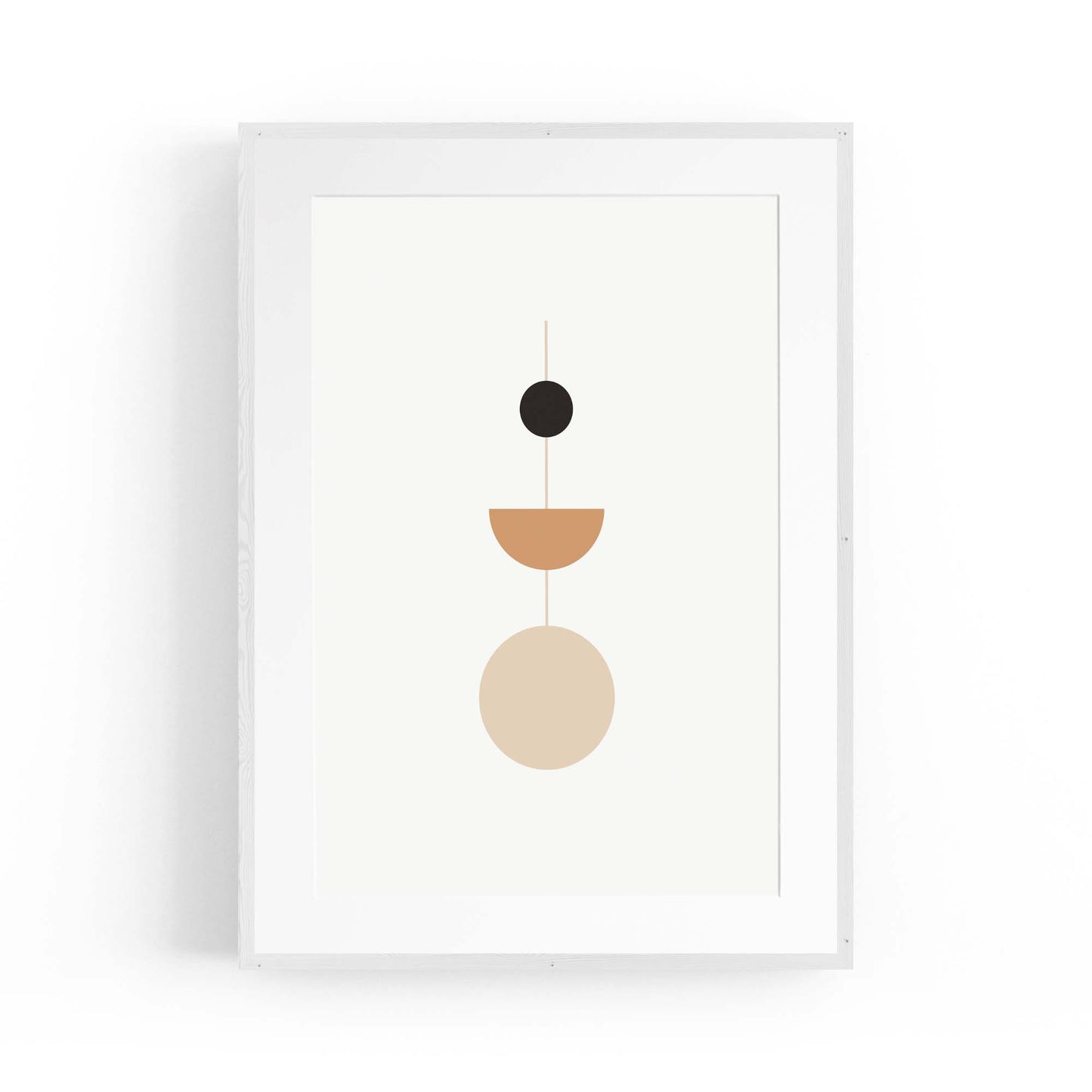 Minimal Pastel Abstract Retro Shapes Wall Art #3 - The Affordable Art Company