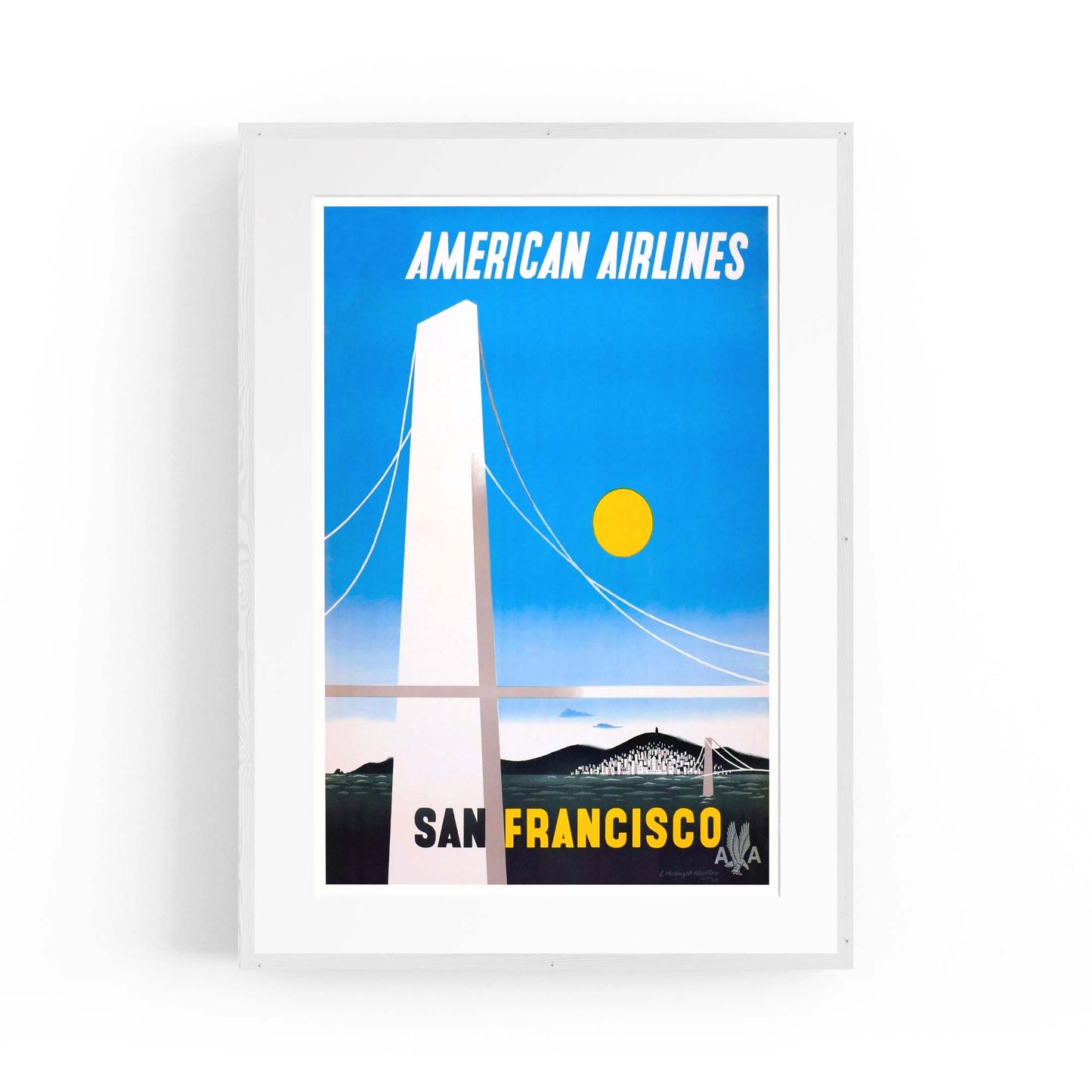 American Airlines - San Francisco Vintage Wall Art - The Affordable Art Company