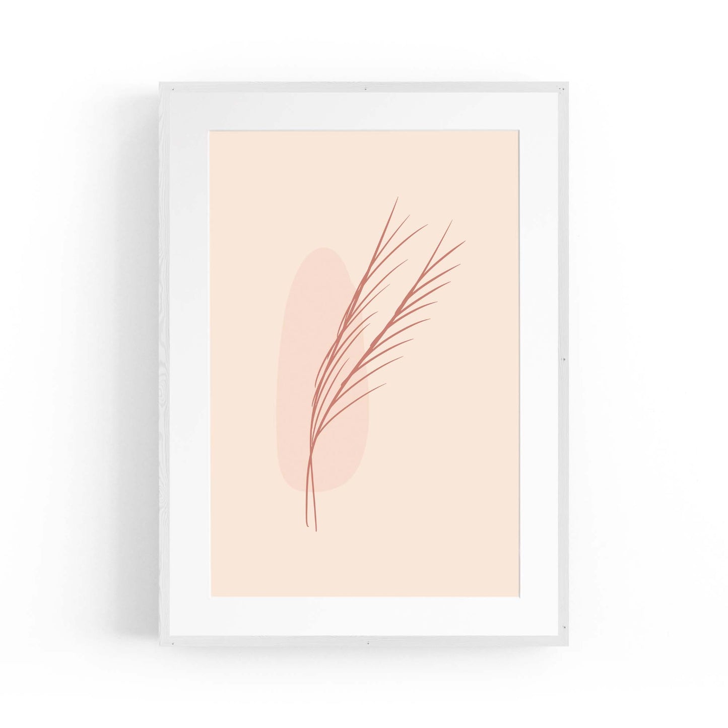 Minimal Branch Retro Pink & Pastel Wall Art - The Affordable Art Company