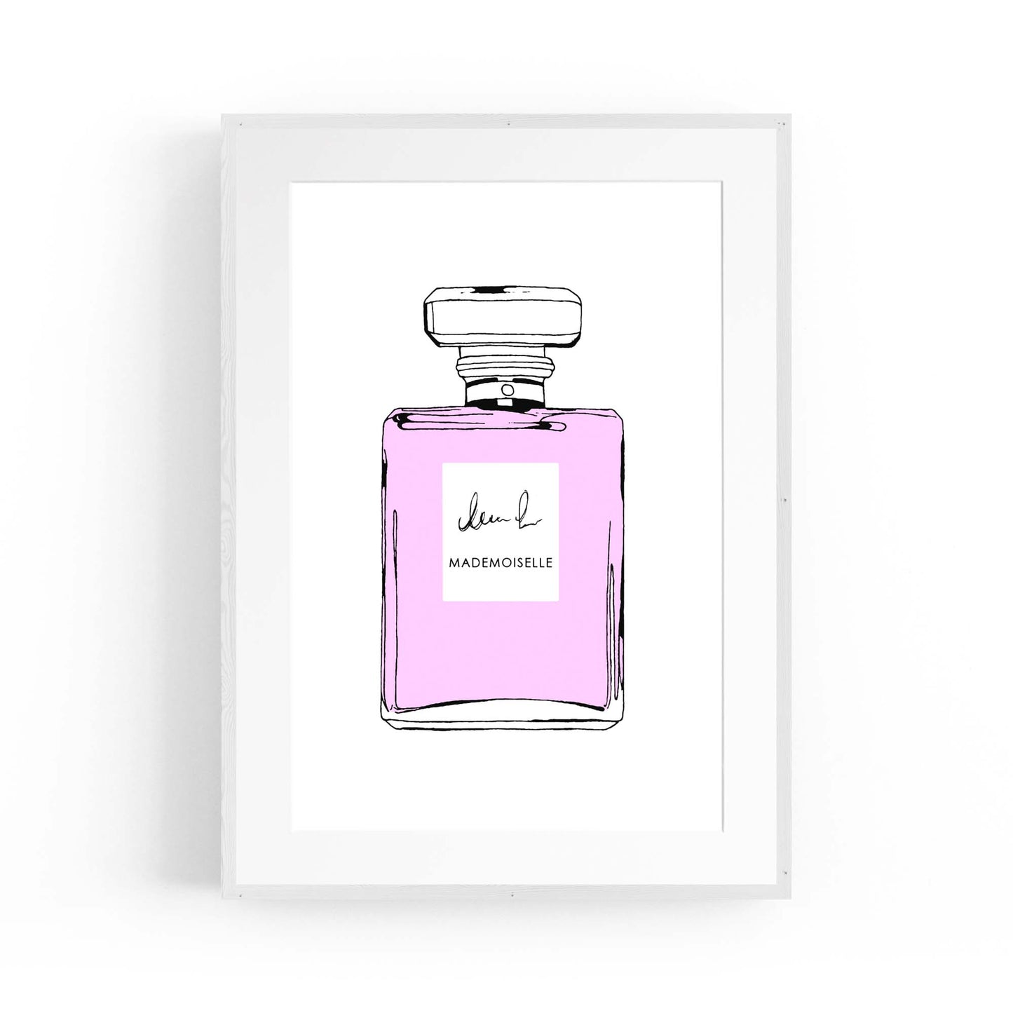 Violet Minimal Perfume Bottle Fashion Wall Art - The Affordable Art Company