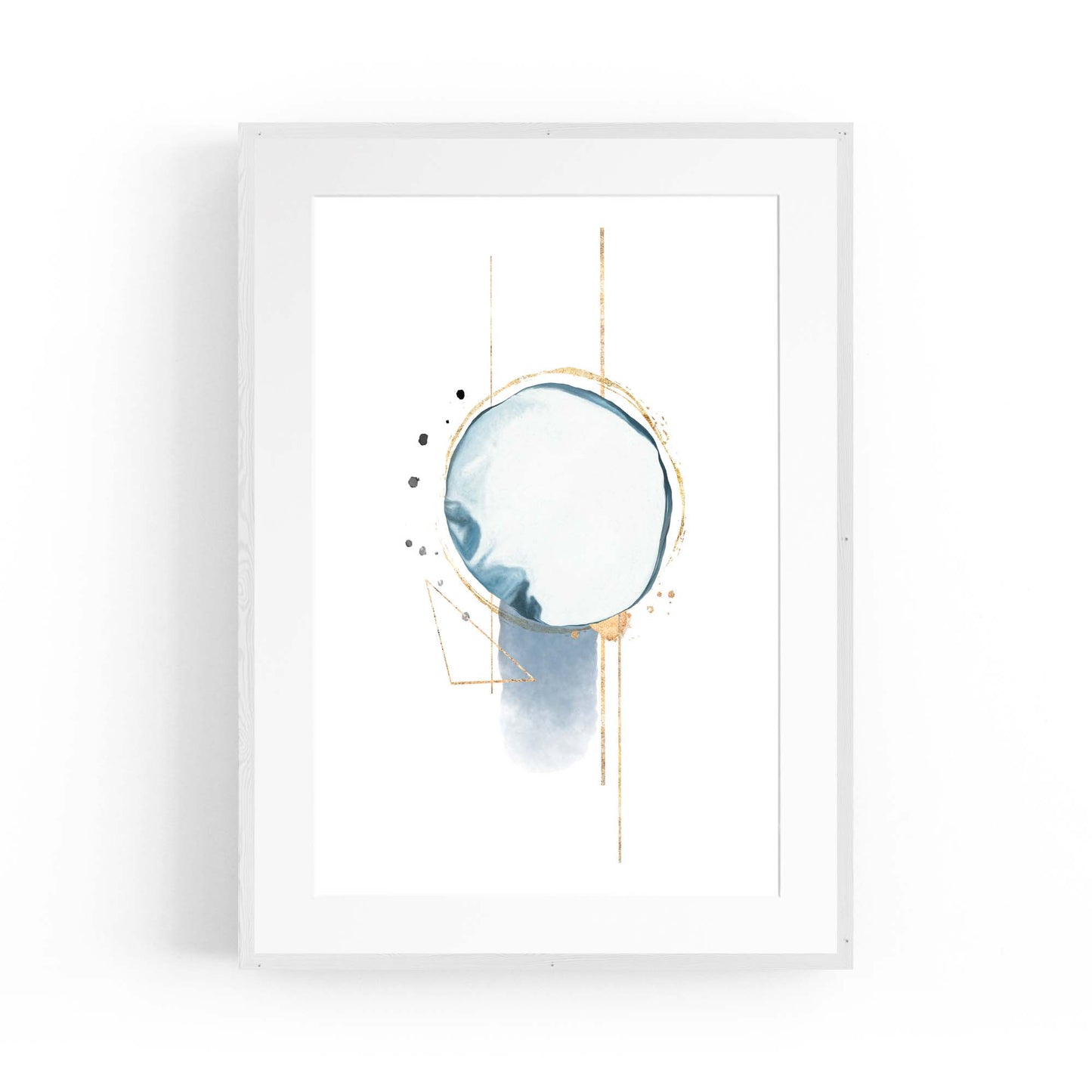 Blue Abstract Painting Minimal Modern Wall Art #2 - The Affordable Art Company