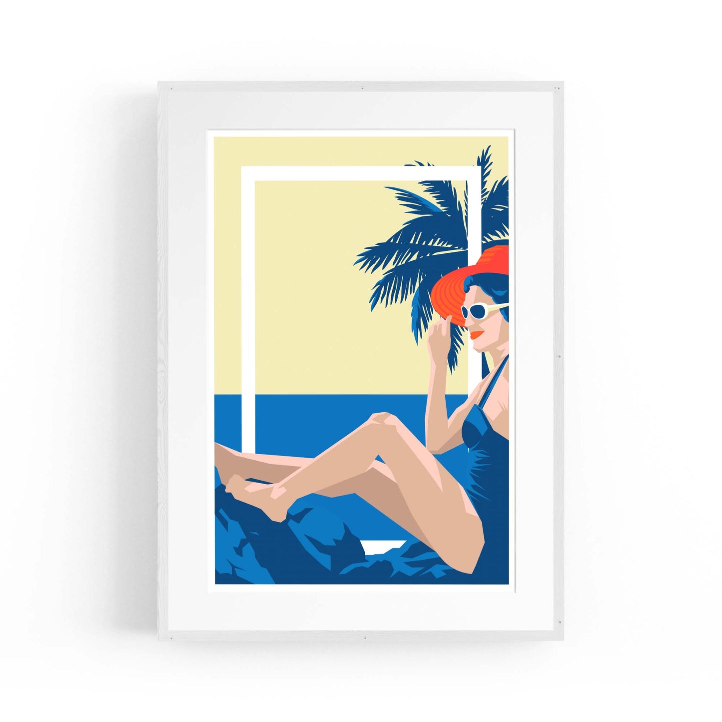 Retro Summer Beach Coastal Fashion Wall Art #3 - The Affordable Art Company