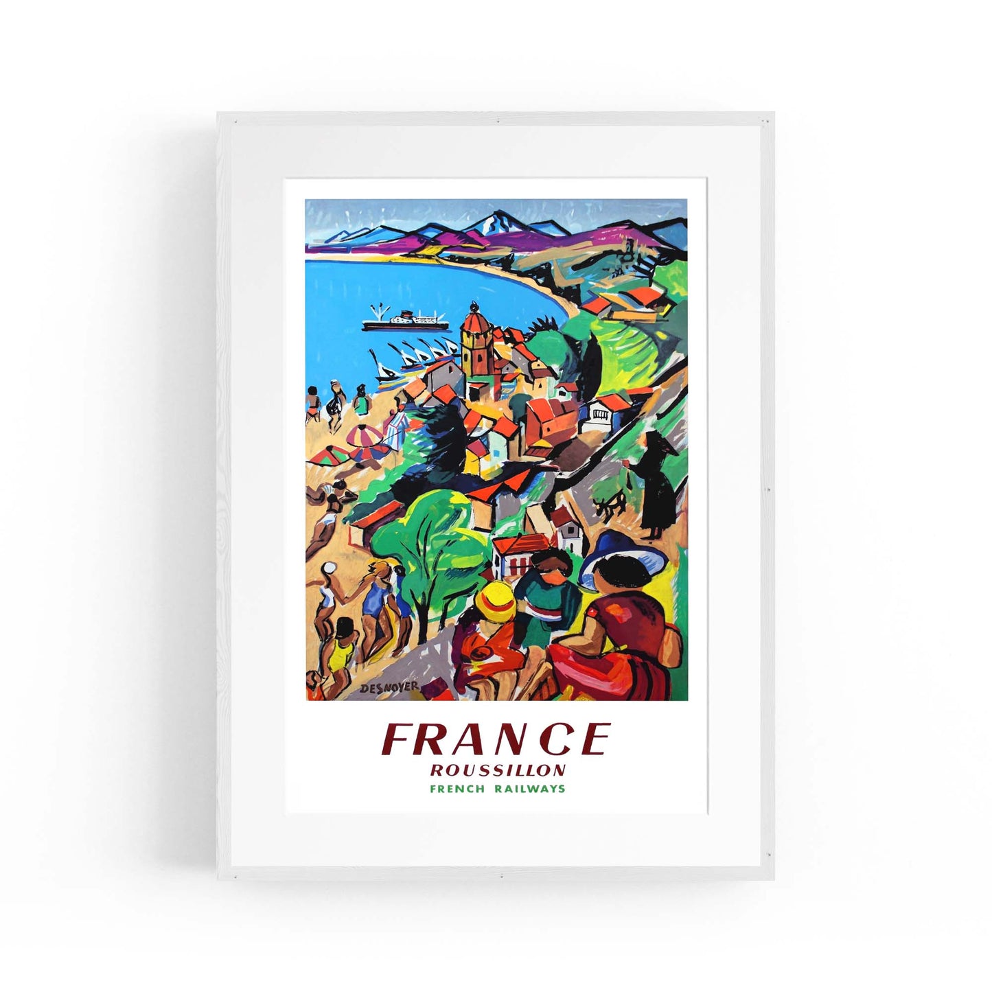 Roussillon France Vintage Travel Advert Wall Art - The Affordable Art Company
