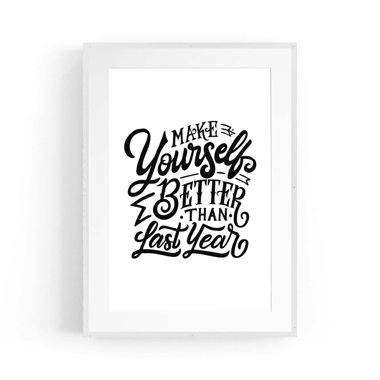 "Make Yourself Better" Fitness Gym Quote Wall Art - The Affordable Art Company