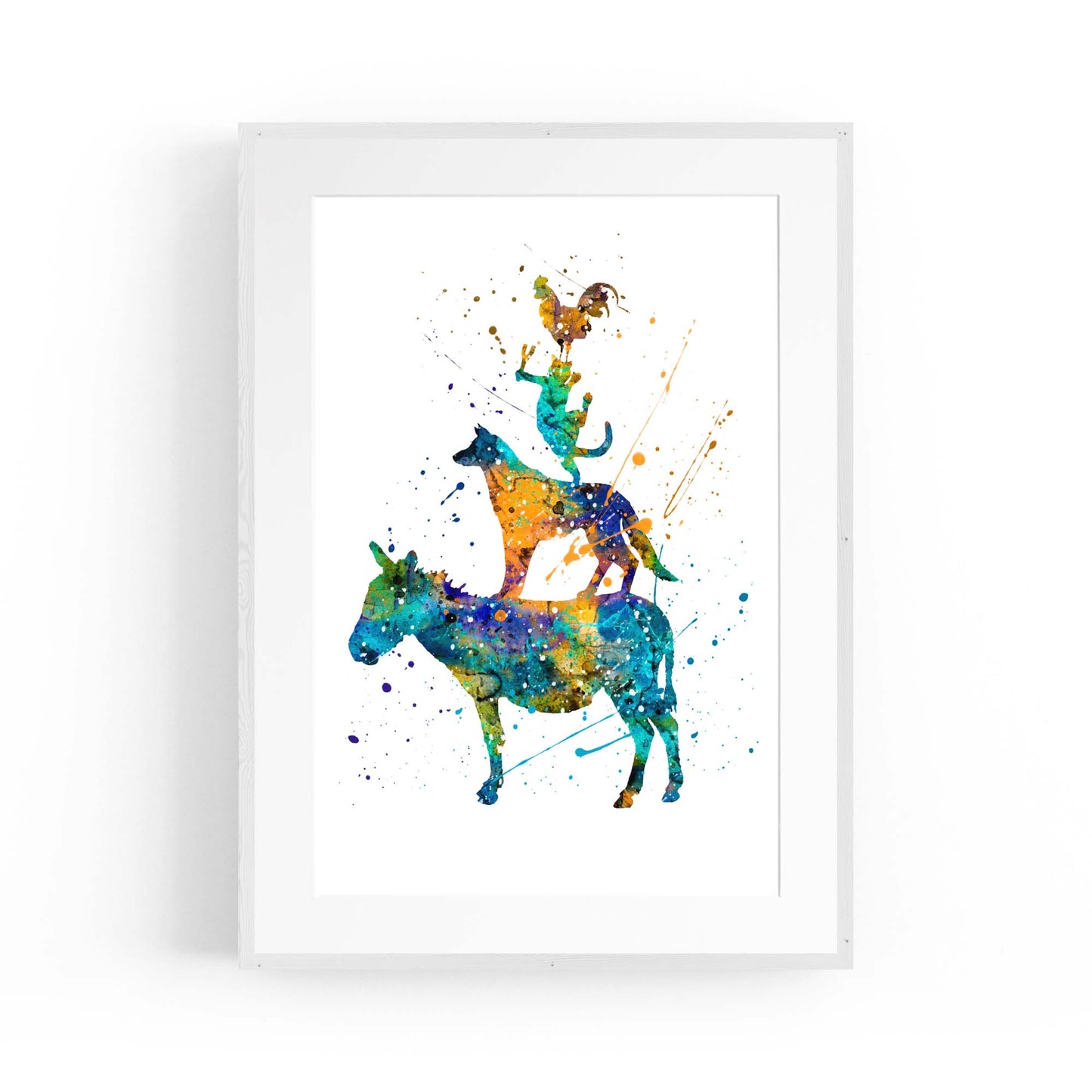 Musicians of Bremen Nursery Story Wall Art - The Affordable Art Company