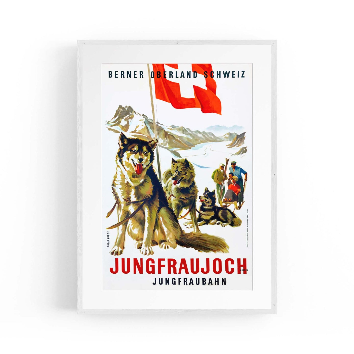 Jungfrau Switzerland Vintage Travel Advert Wall Art - The Affordable Art Company