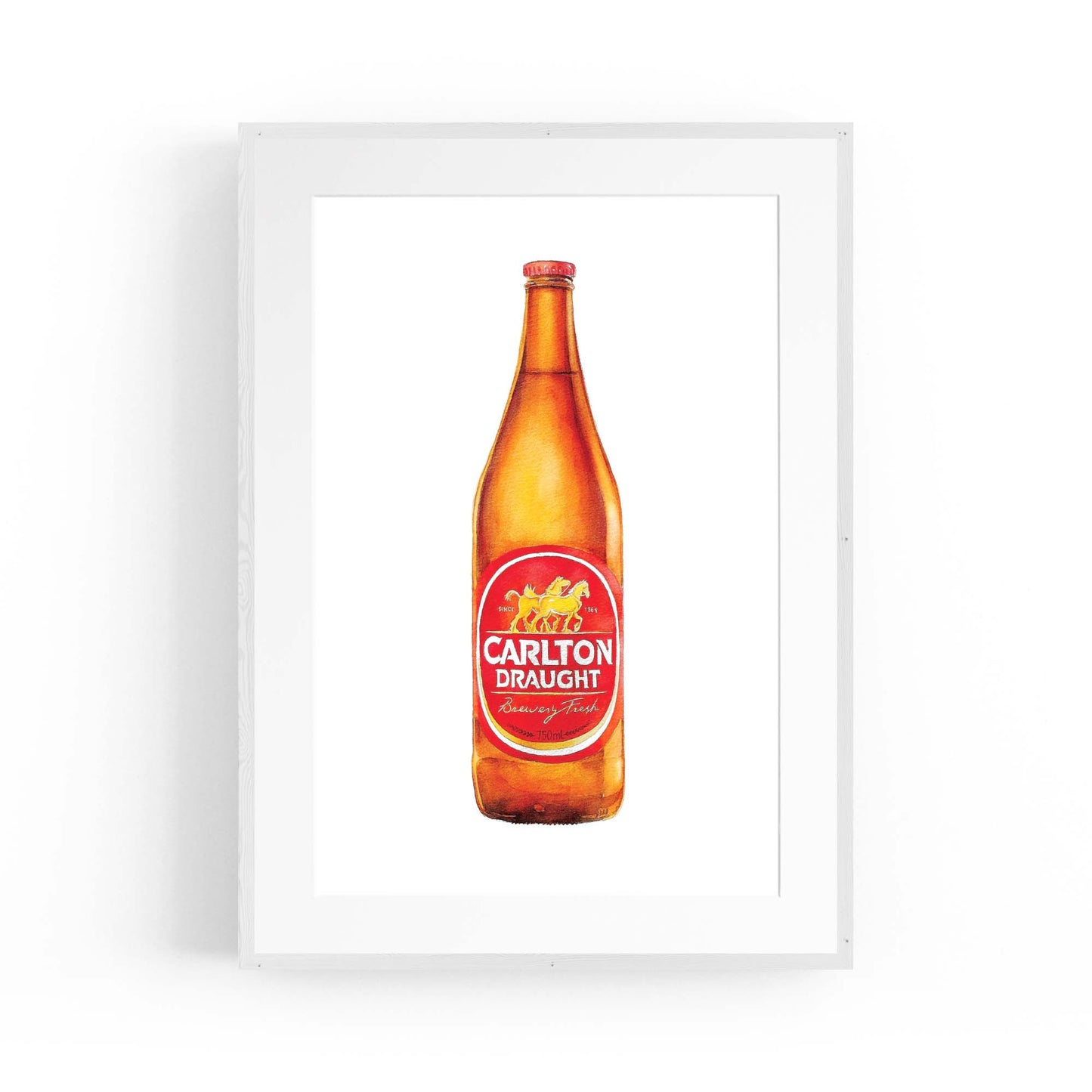 Carlton Draught Longneck Beer Wall Art - The Affordable Art Company