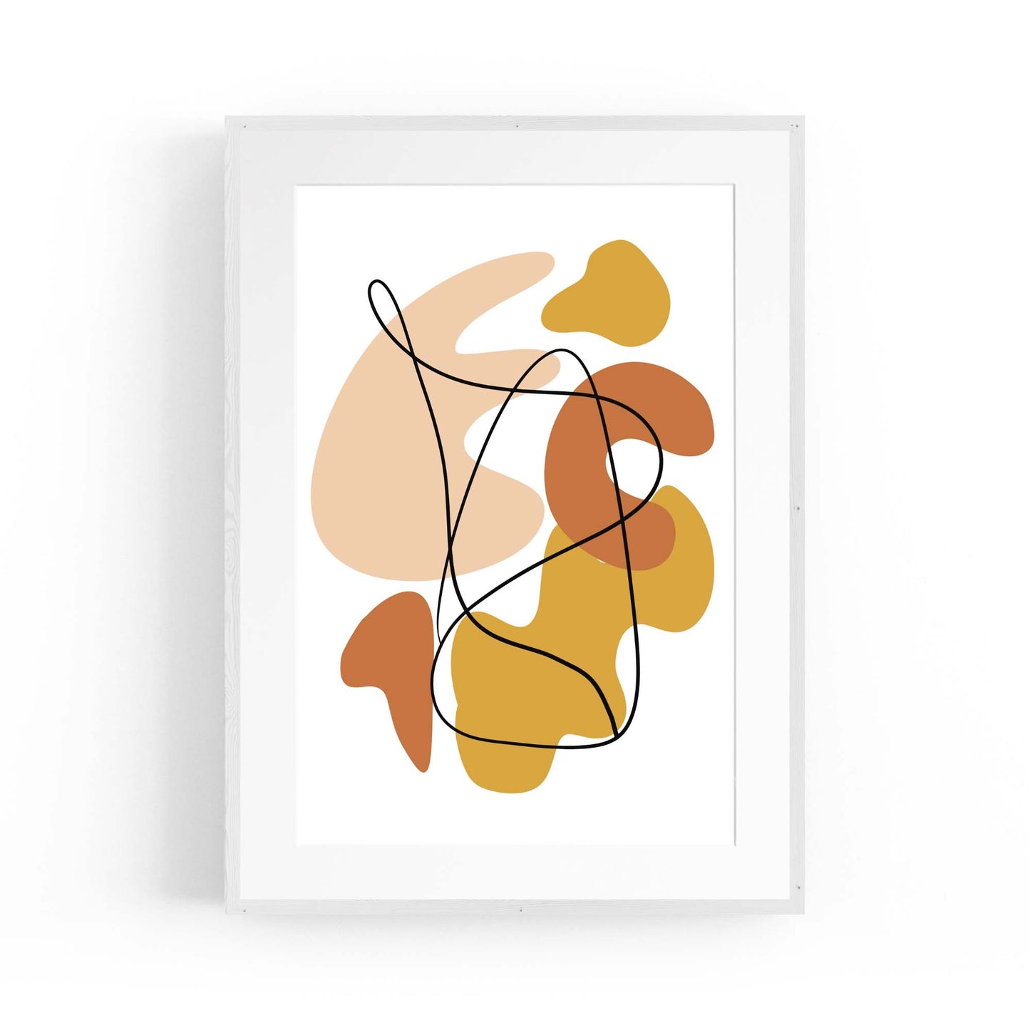 Minimal Autumn Abstract Shapes Wall Art #2 - The Affordable Art Company