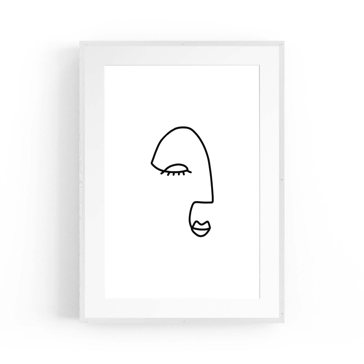 Minimal Abstract Line Face Modern Wall Art #8 - The Affordable Art Company