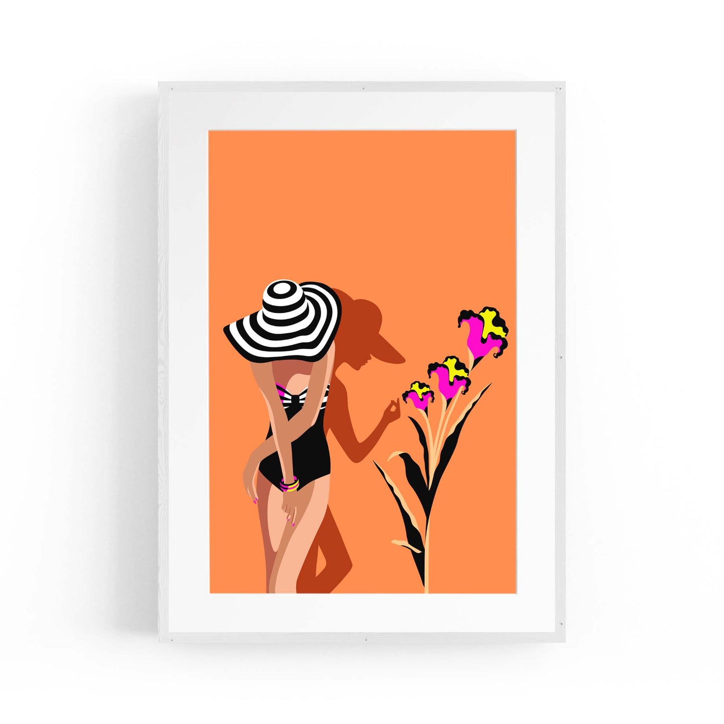 Summer Retro Fashion Model Bedroom Wall Art - The Affordable Art Company