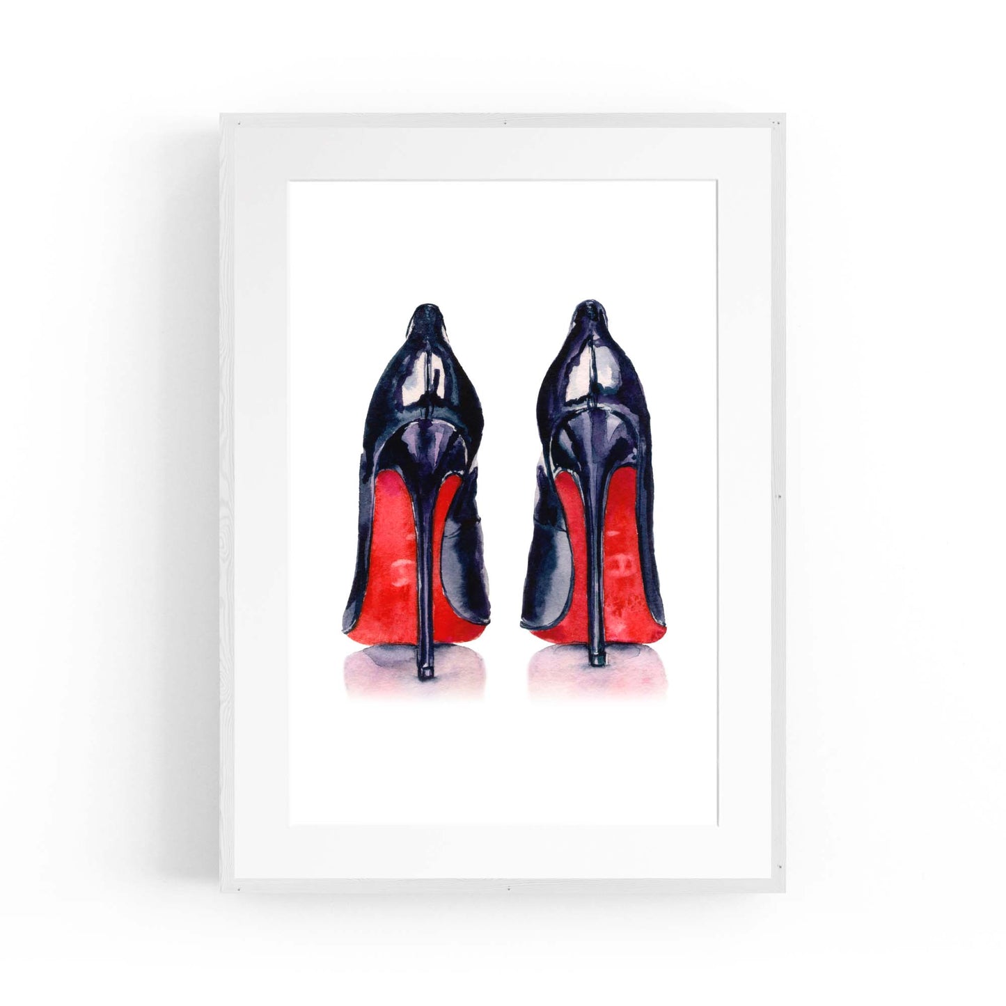 Cute Black Heels Fashion Girls Bedroom Wall Art #1 - The Affordable Art Company