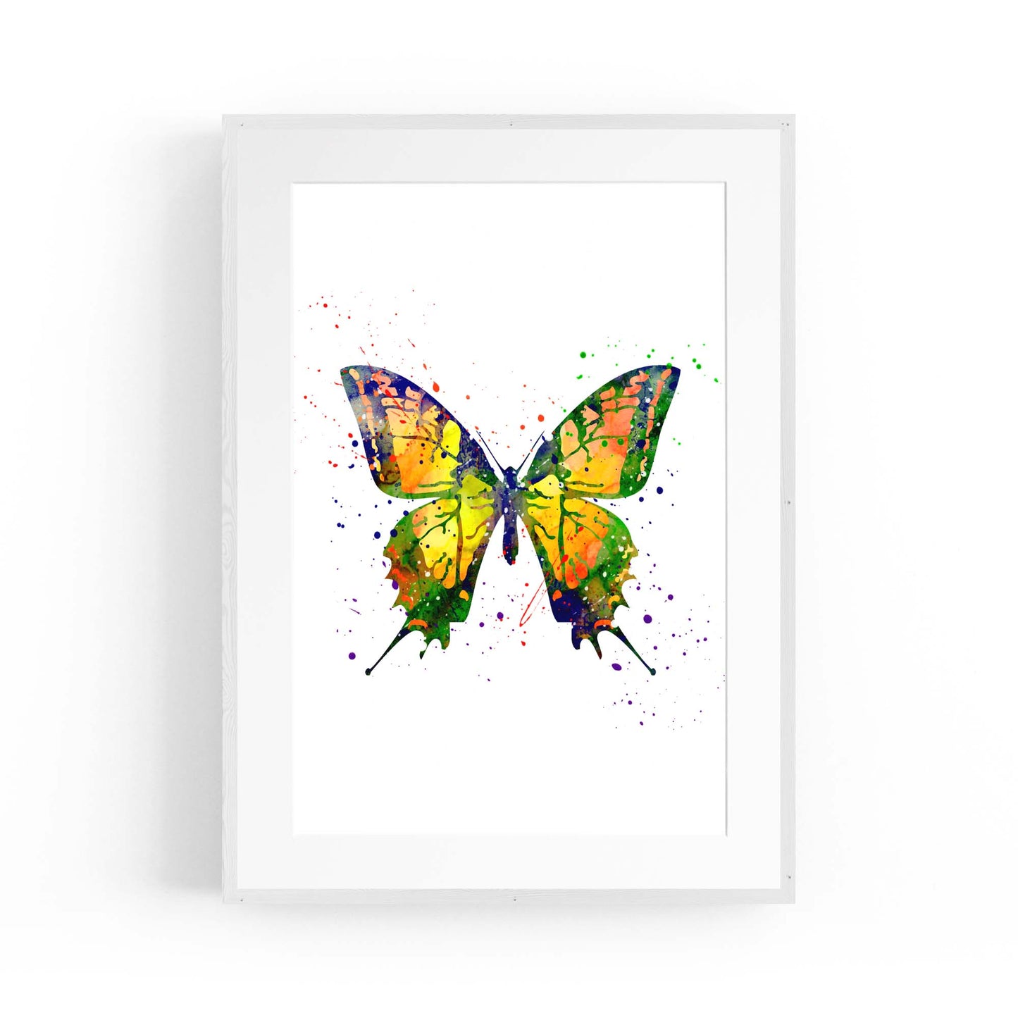 Butterfly Cute Nursery Baby Toddler Wall Art #3 - The Affordable Art Company