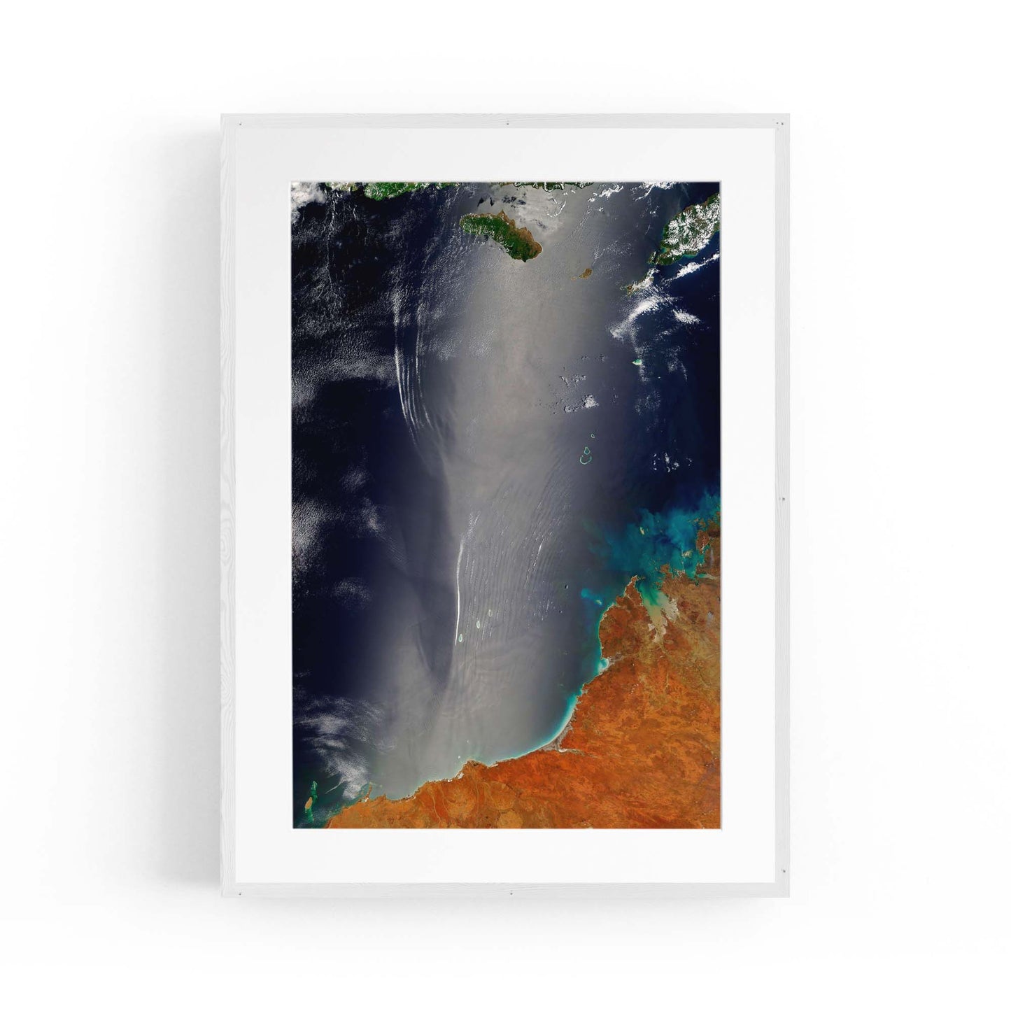 Shark Bay, Australia Satellite Wall Art #2 - The Affordable Art Company