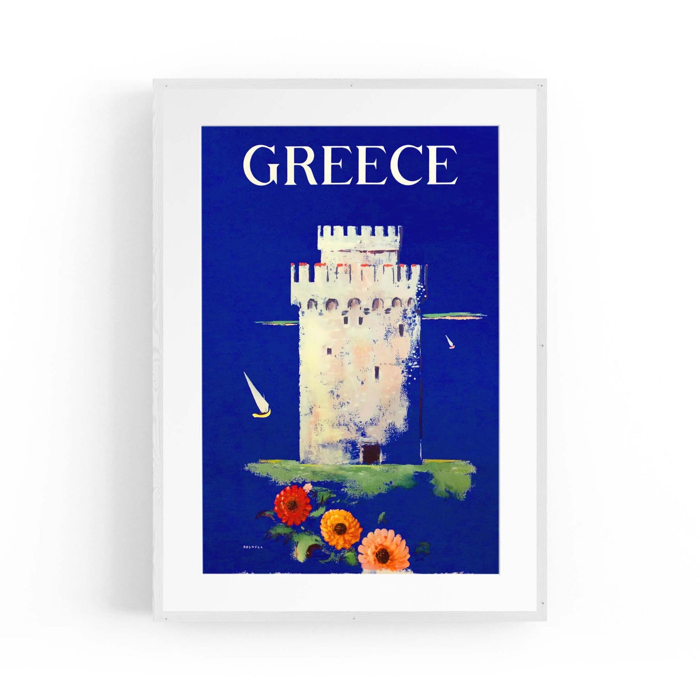 Thessaloniki Greece Vintage Travel Advert Wall Art - The Affordable Art Company