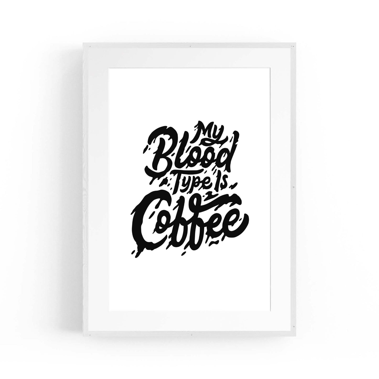 Coffee Quote Minimal Kitchen Cafe Style Wall Art #6 - The Affordable Art Company