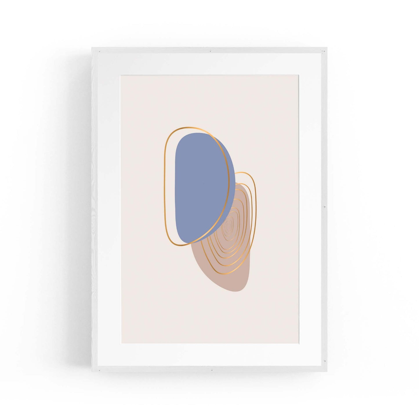 Pale Abstract Shapes Wall Art #6 - The Affordable Art Company