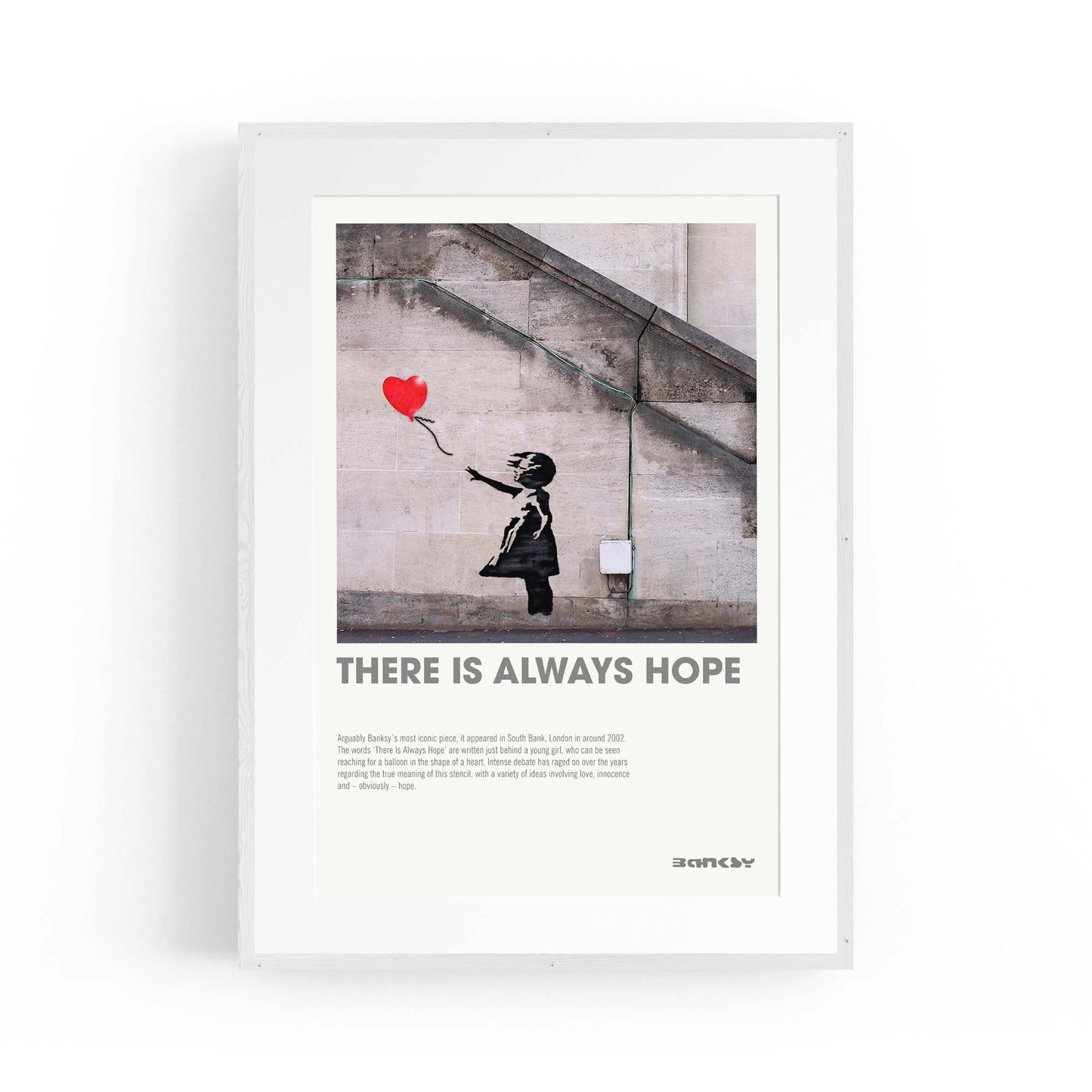 Banksy "Hope" Graffiti Gallery Style Unique Wall Art - The Affordable Art Company