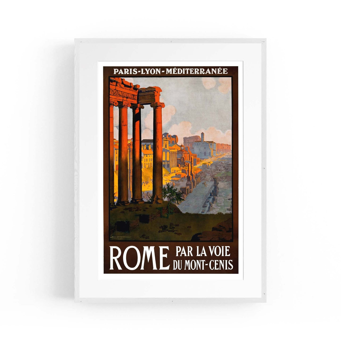 Vintage Rome Italy Tourism Advert Wall Art - The Affordable Art Company