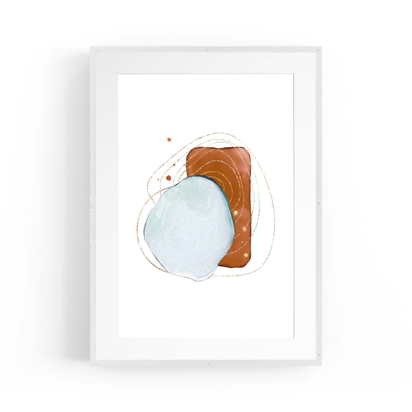 Blue Abstract Painting Minimal Modern Wall Art #4 - The Affordable Art Company