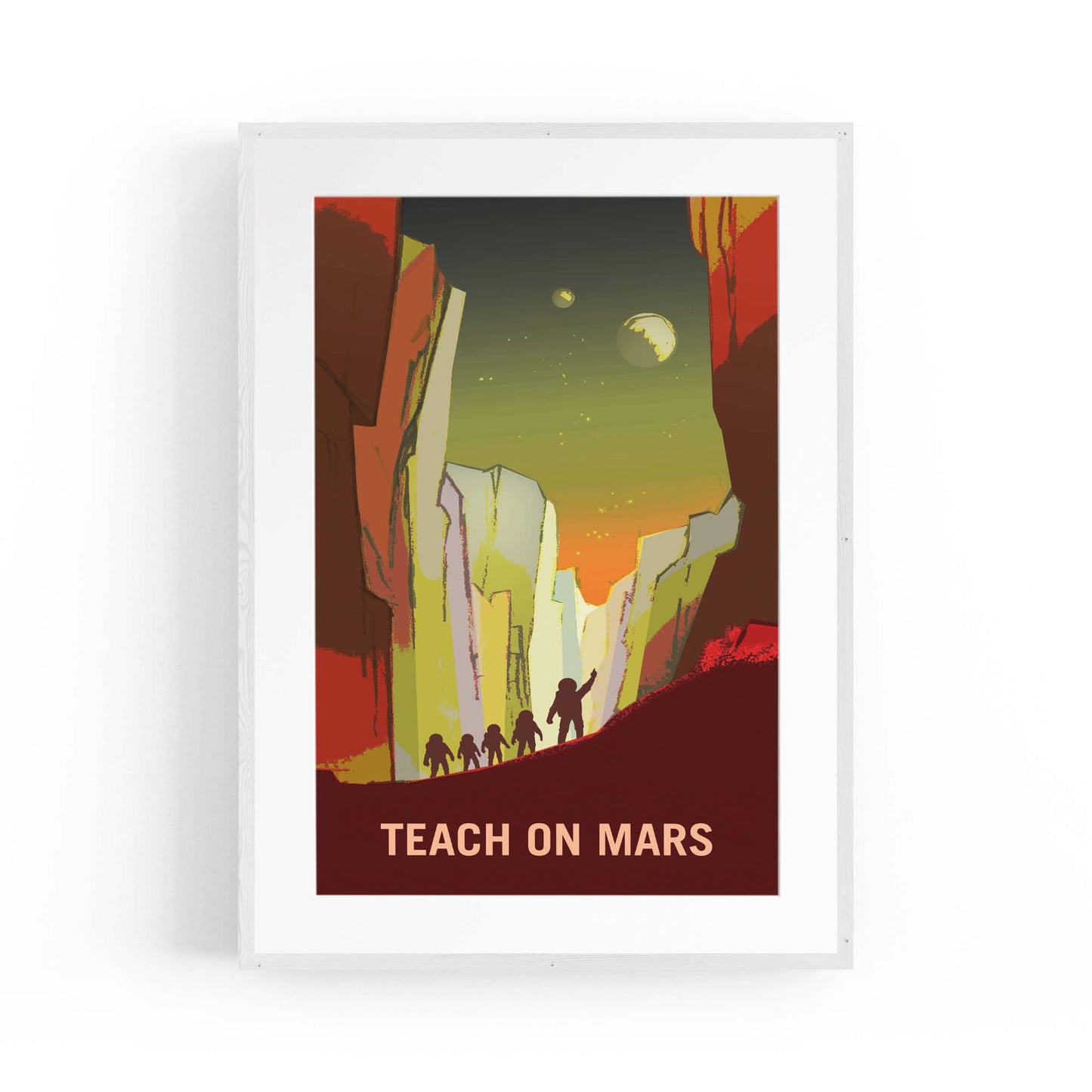 Retro Mars NASA Boys Bedroom Science Wall Art - The Affordable Art Company