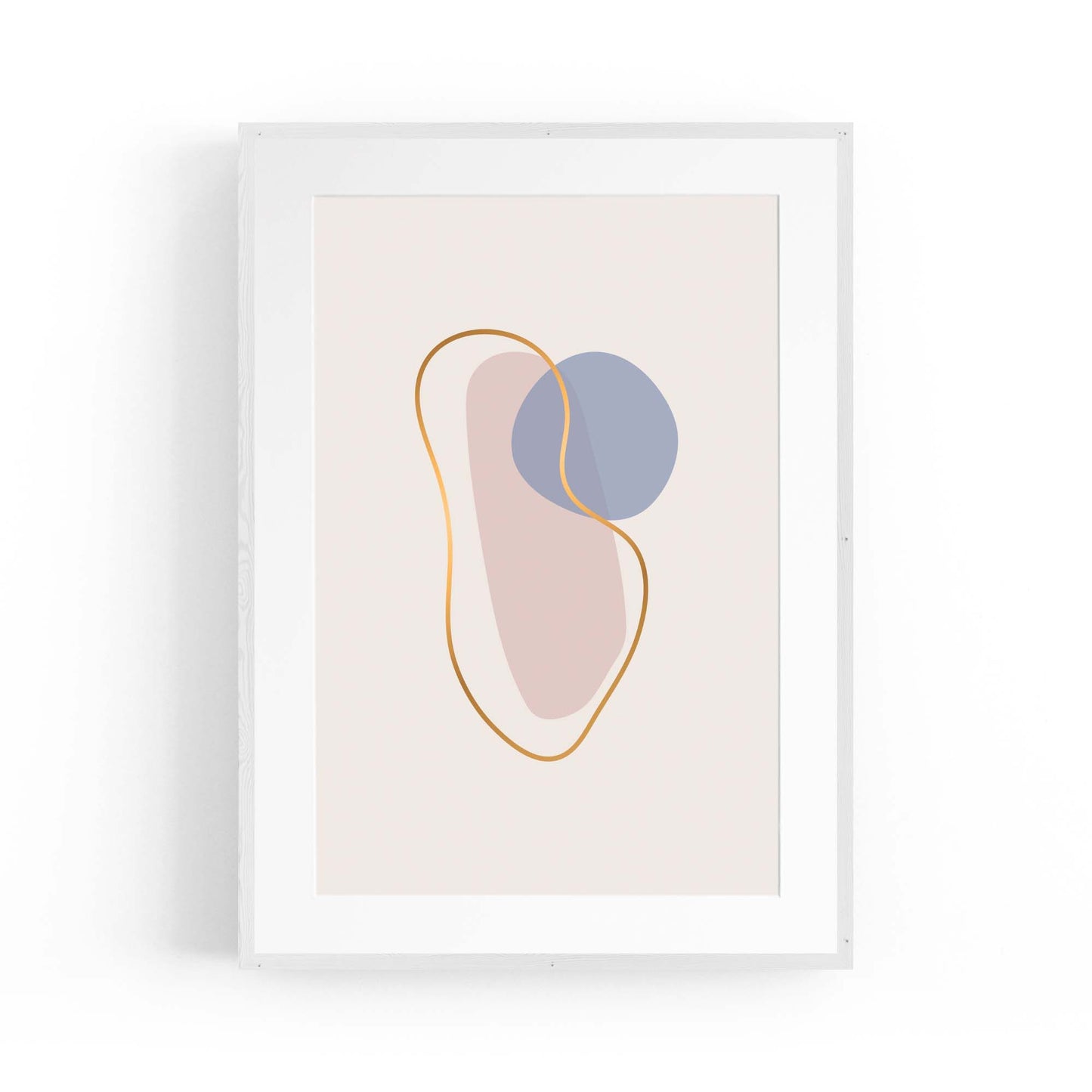 Pale Abstract Shapes Wall Art #1 - The Affordable Art Company