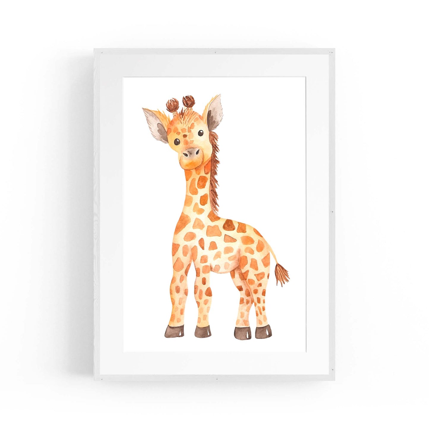 Cartoon Giraffe Cute Nursery Baby Animal Wall Art #2 - The Affordable Art Company