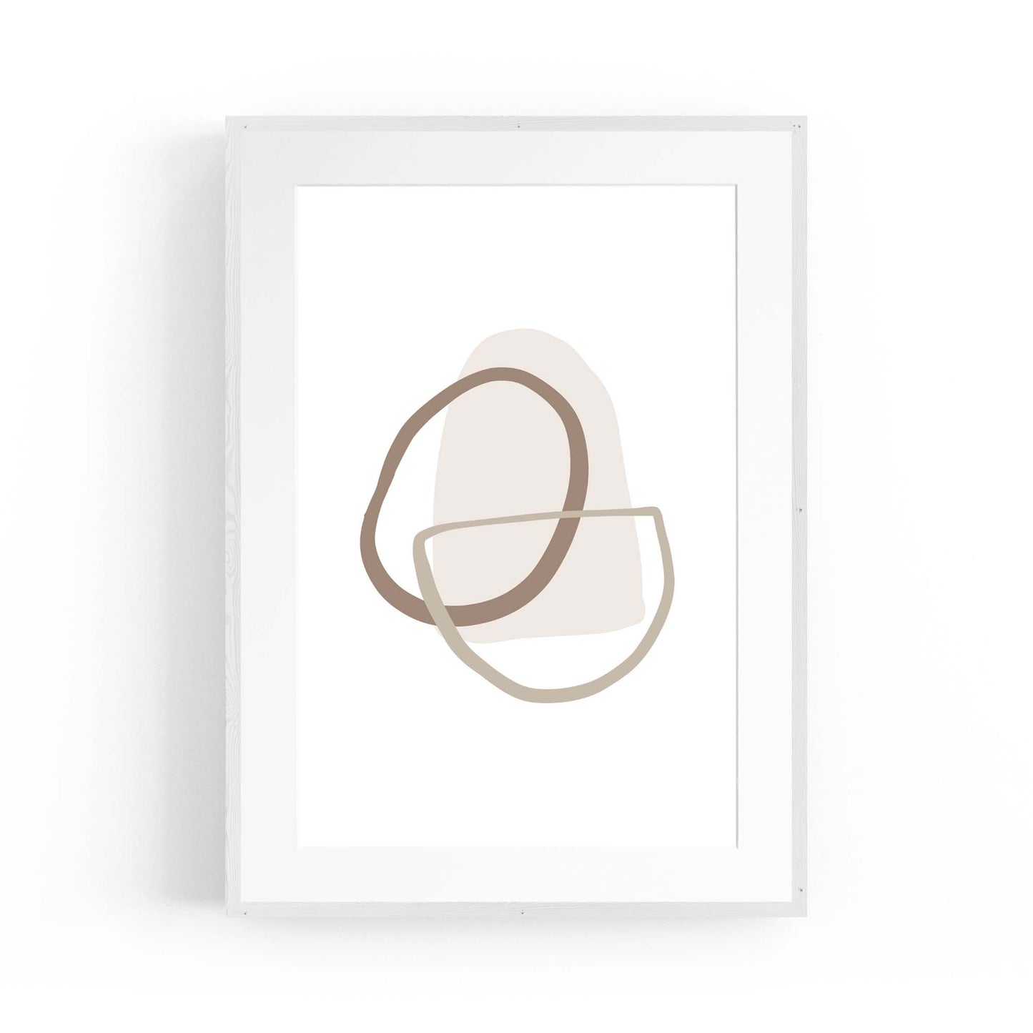 Minimal Black & White Shapes Abstract Wall Art #10 - The Affordable Art Company