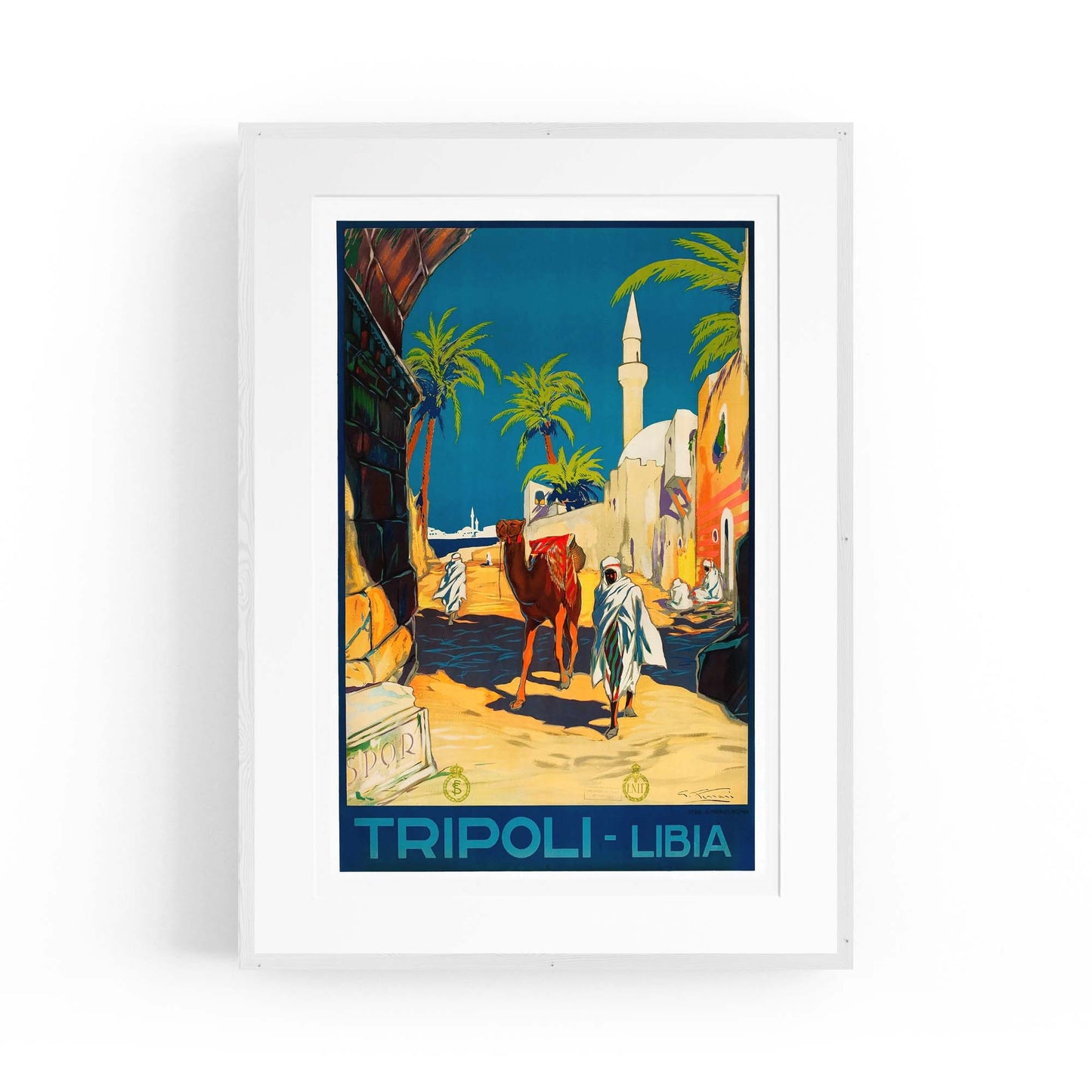 Tripoli, Libya Vintage Travel Advert Wall Art - The Affordable Art Company