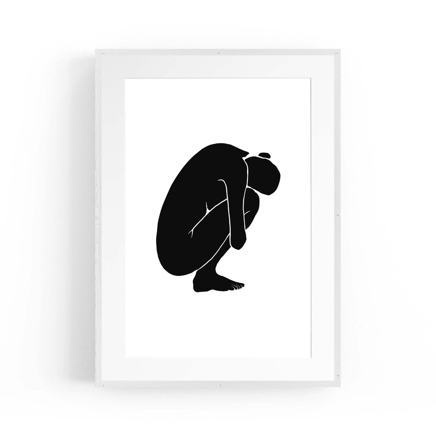 Nude Female Form Abstract Minimal Black Wall Art #2 - The Affordable Art Company