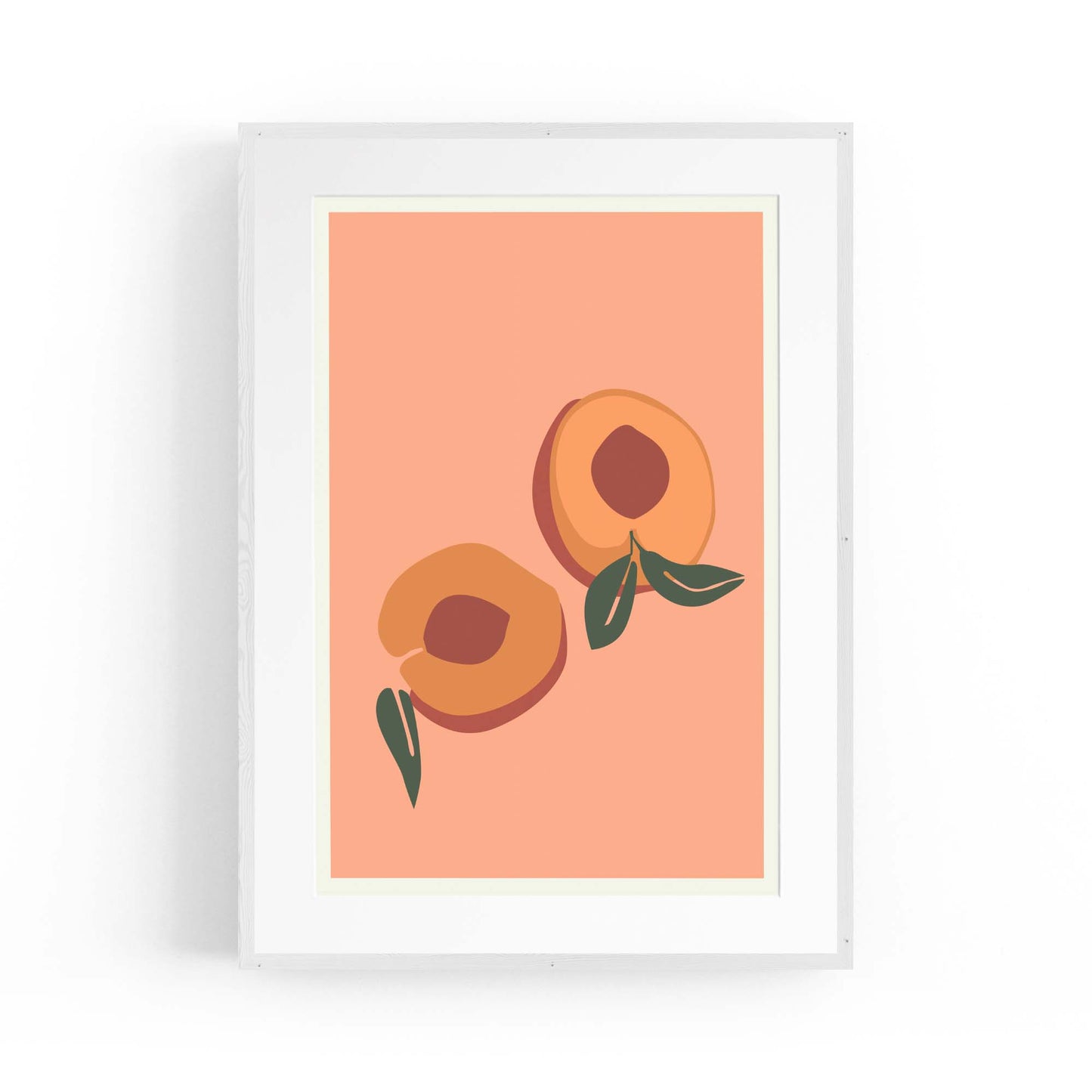 Peach Abstract Shape Minimal Design Wall Art - The Affordable Art Company