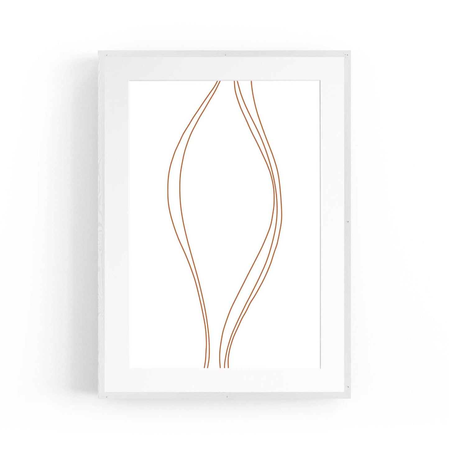 Minimal Waves Line Abstract Wall Art #1 - The Affordable Art Company