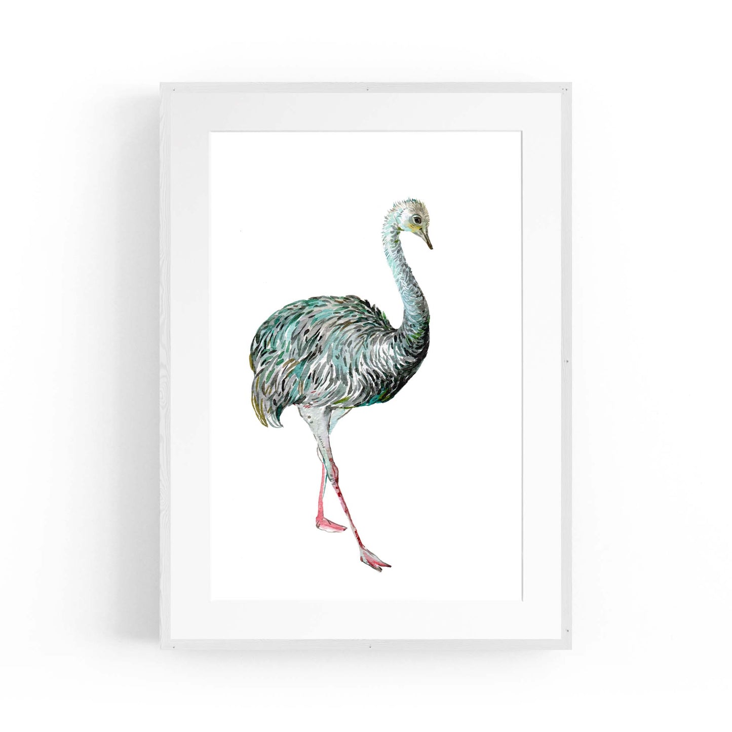Australian Emu Painting Animal Nursery Wall Art #2 - The Affordable Art Company