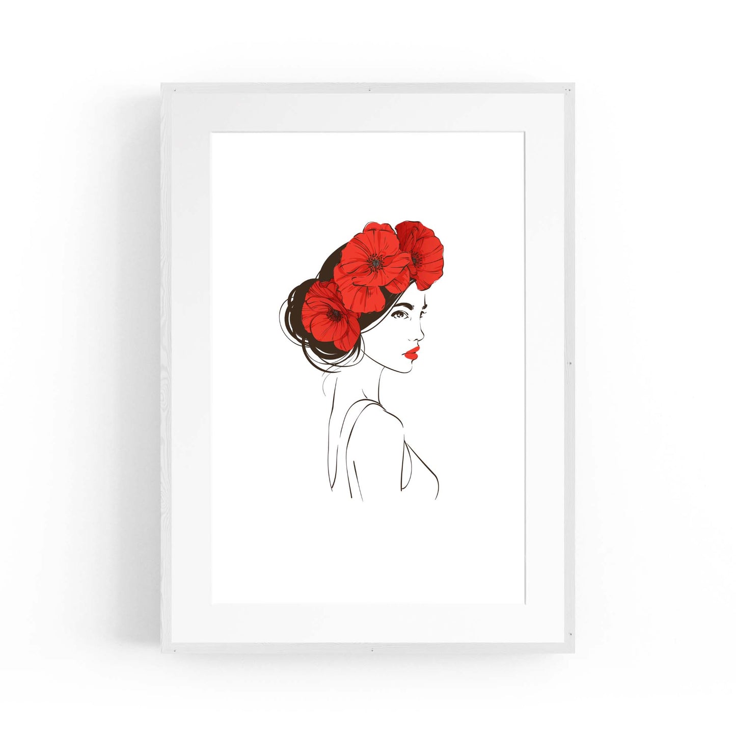 Cute Girl Minimal Fashion Bedroom Wall Art #1 - The Affordable Art Company